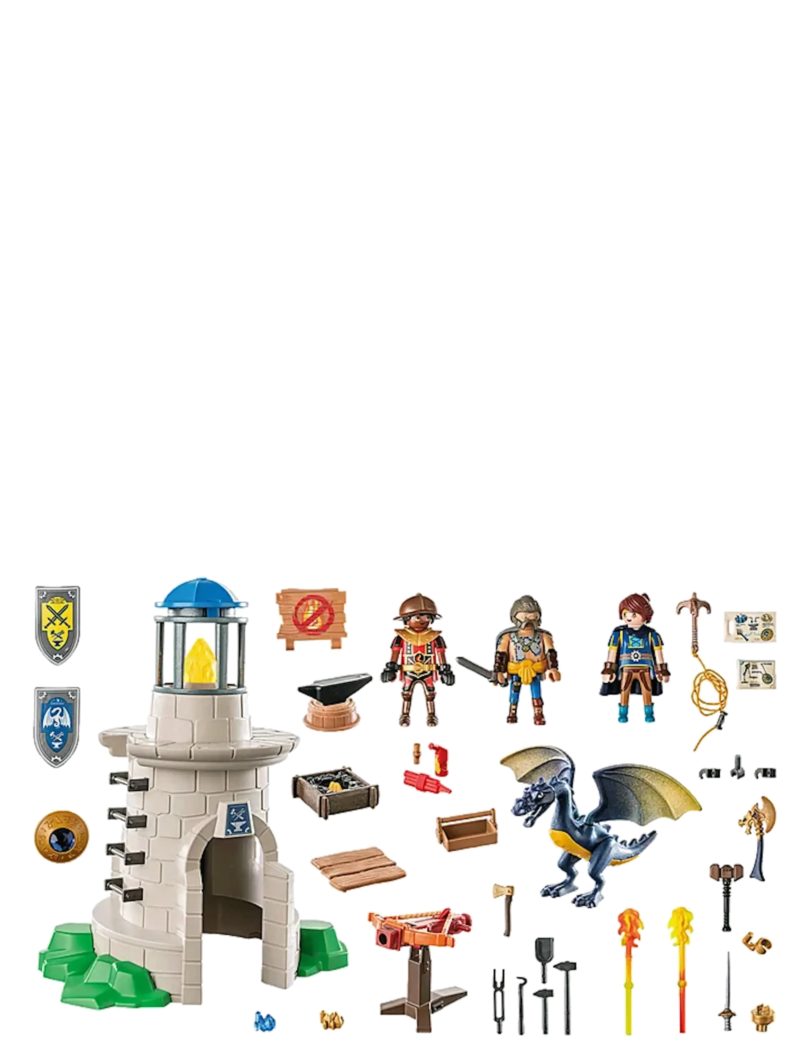 PLAYMOBIL - PLAYMOBIL Novelmore Riddertårn med smed og drage - 71483 - multicolored - 2