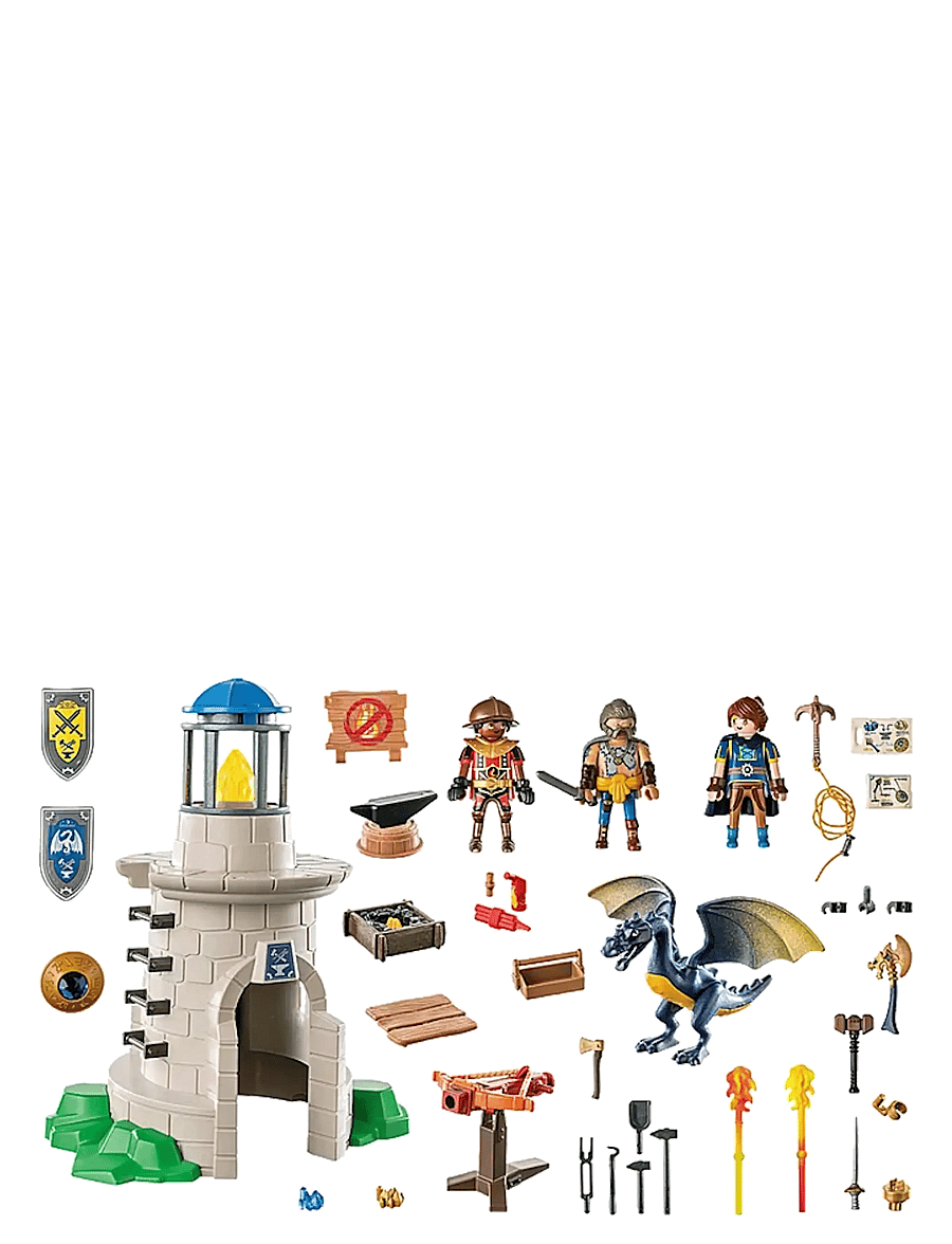 PLAYMOBIL - PLAYMOBIL Novelmore Knight's tower with smith and dragon - 71483 - multicolored - 2