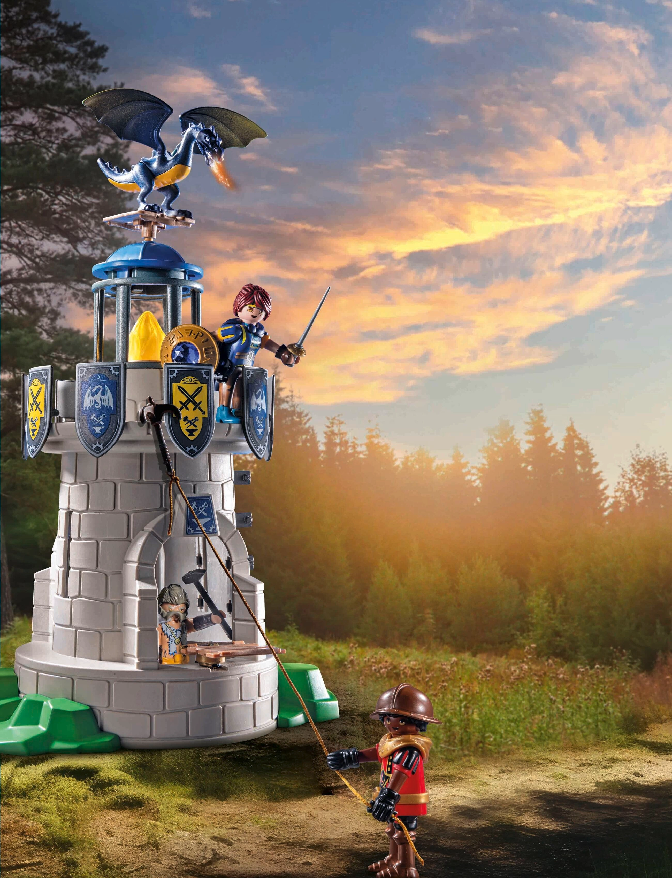 PLAYMOBIL - PLAYMOBIL Novelmore Riddertårn med smed og drage - 71483 - multicolored - 0