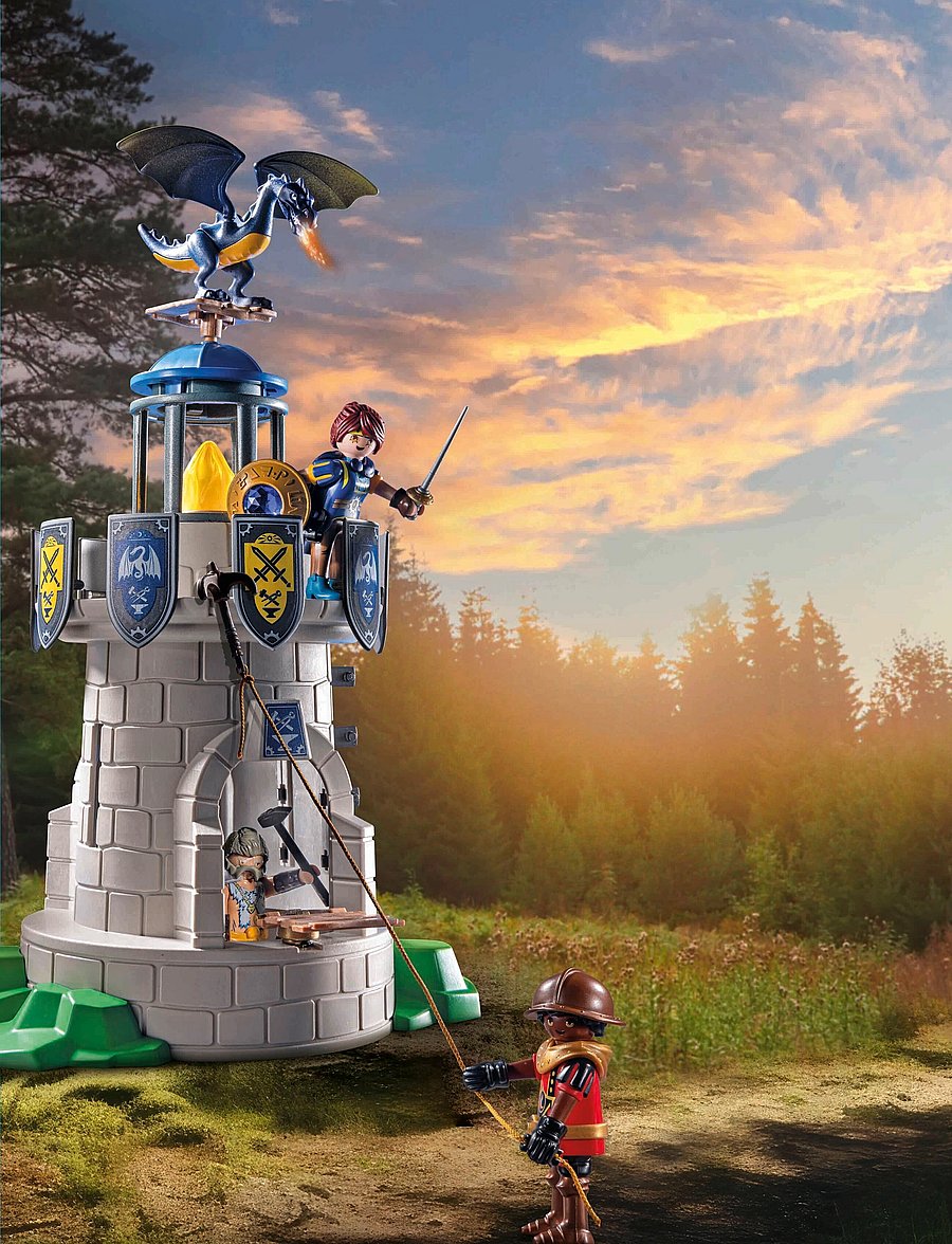 PLAYMOBIL - PLAYMOBIL Novelmore Knight's tower with smith and dragon - 71483 - multicolored - 0