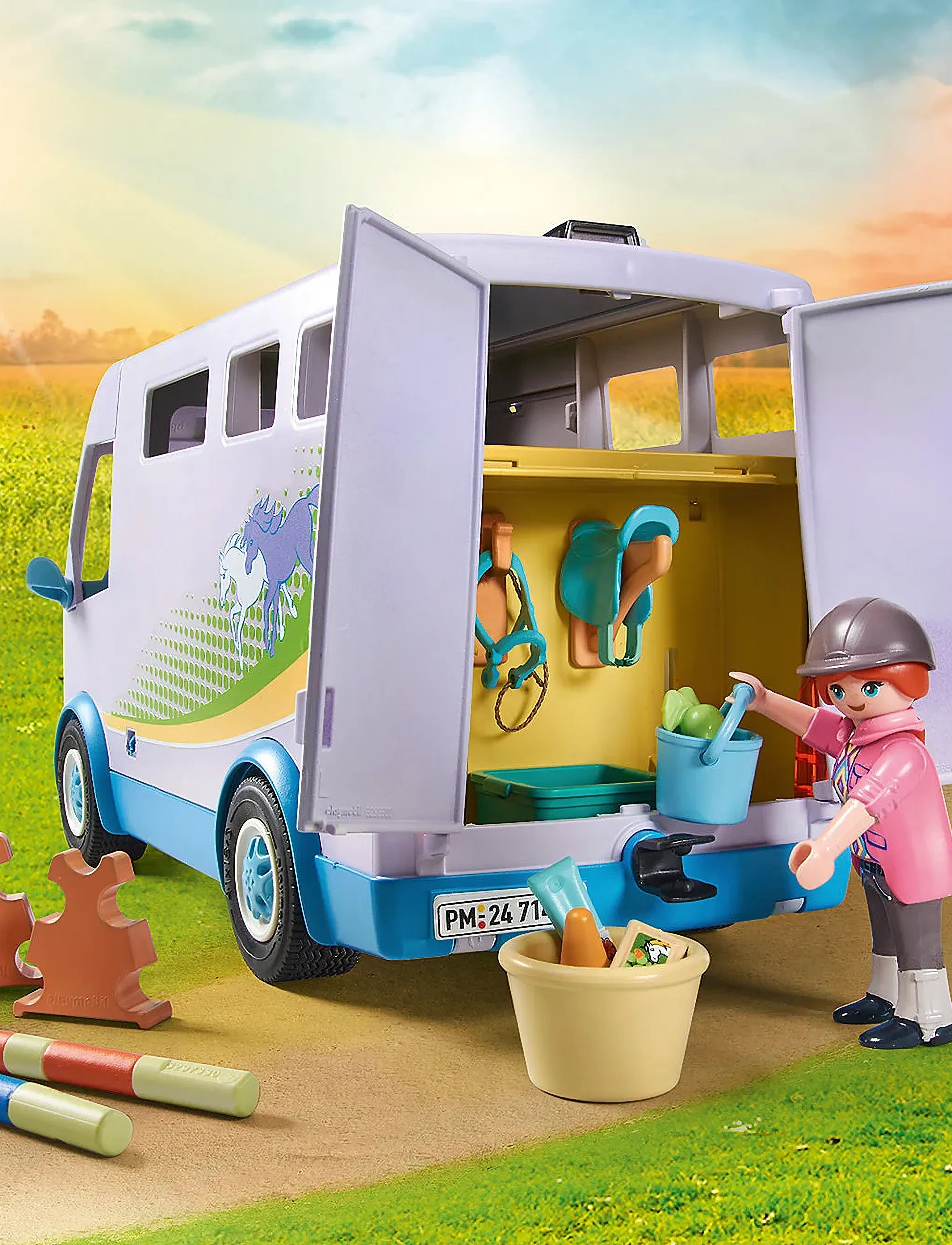 PLAYMOBIL - PLAYMOBIL Horses of Waterfall Mobil rideskole - 71493 - multicolored - 4
