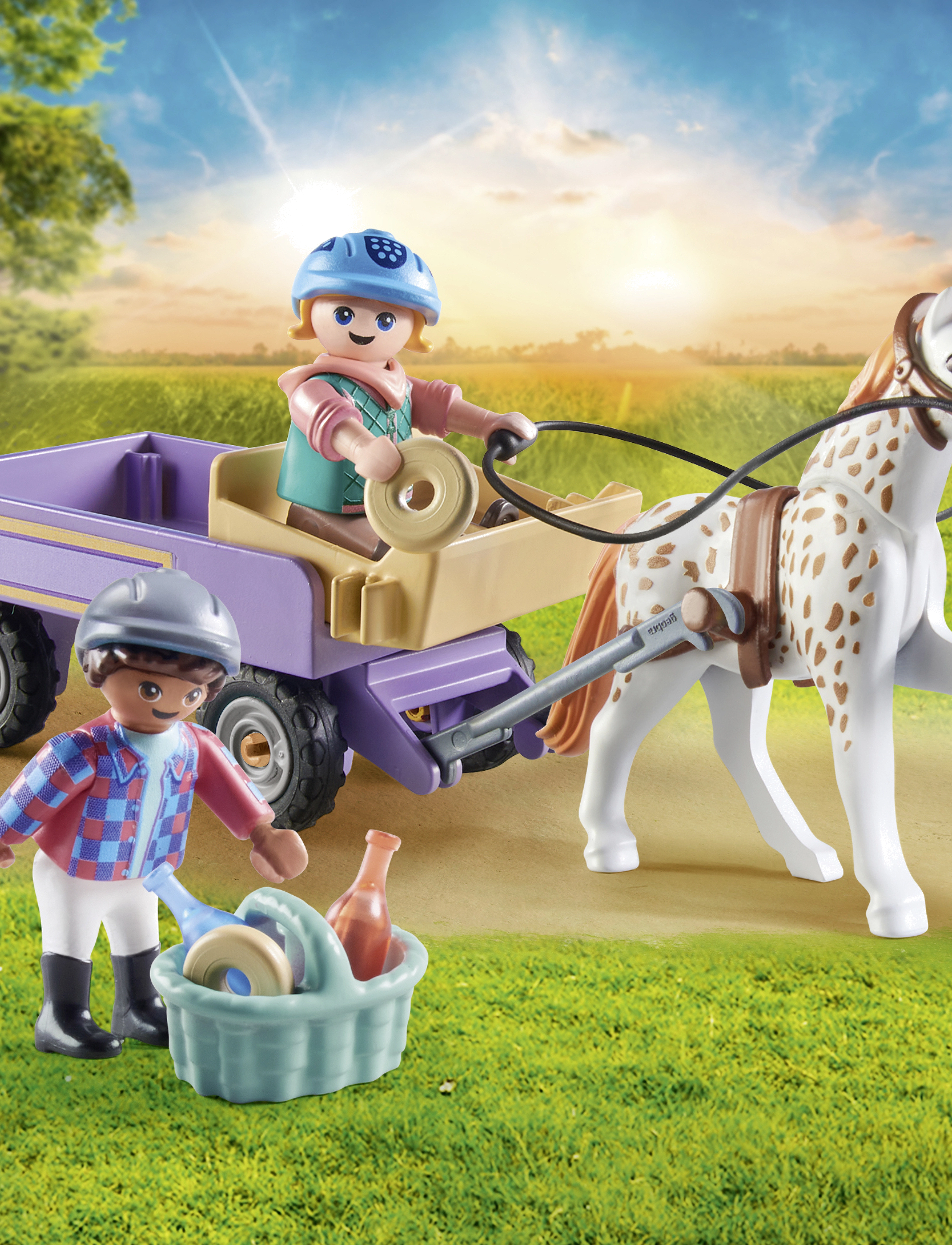 PLAYMOBIL Horses Of Waterfall Ponyvogn 71496, Børn, Playmobil Horses Of Waterfall, Multi/mønstret, Str: ONE SIZE