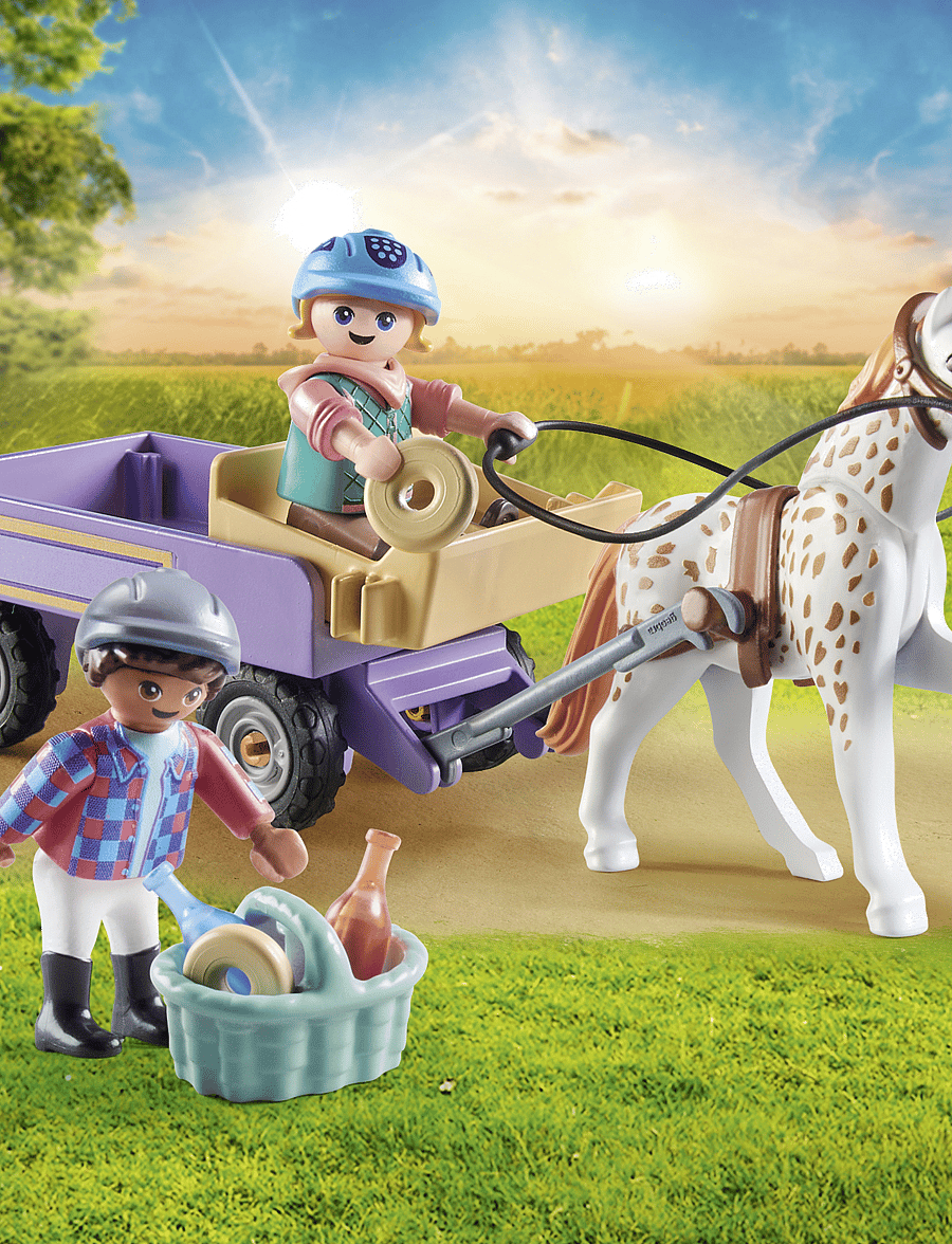 PLAYMOBIL - PLAYMOBIL Horses of Waterfall Pony carriage - 71496 - playmobil horses of waterfall - multicolored - 0