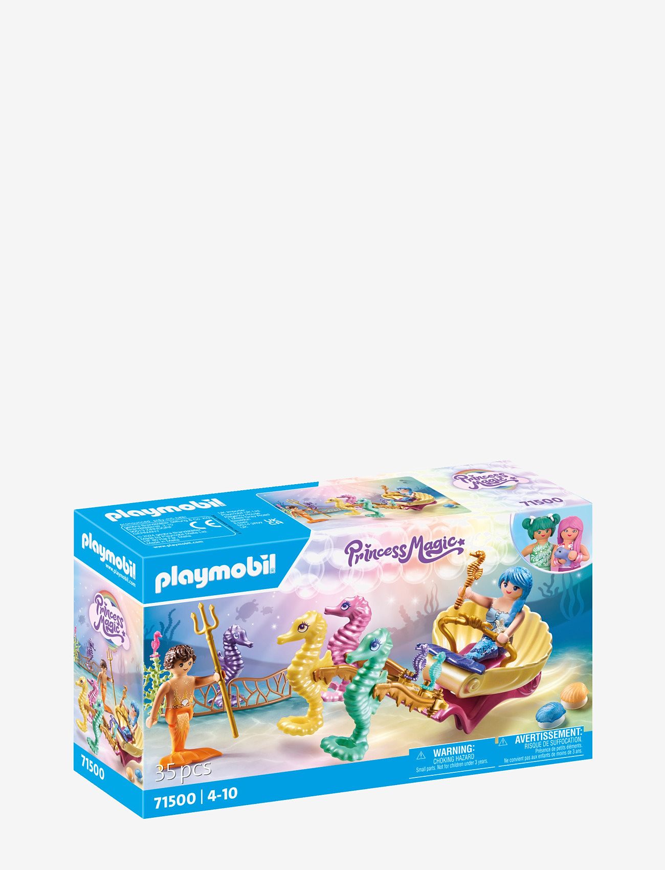 PLAYMOBIL - PLAYMOBIL Princess Magic Sjöjungfru med sjöhästvagn - 71500 - playmobil princess magic - multicolored - 3