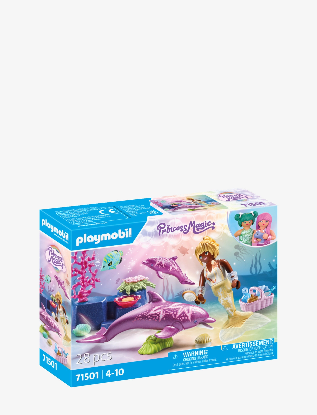 PLAYMOBIL - PLAYMOBIL Princess Magic Havfrue med delfiner - 71501 - playmobil princess magic - multicolored - 3