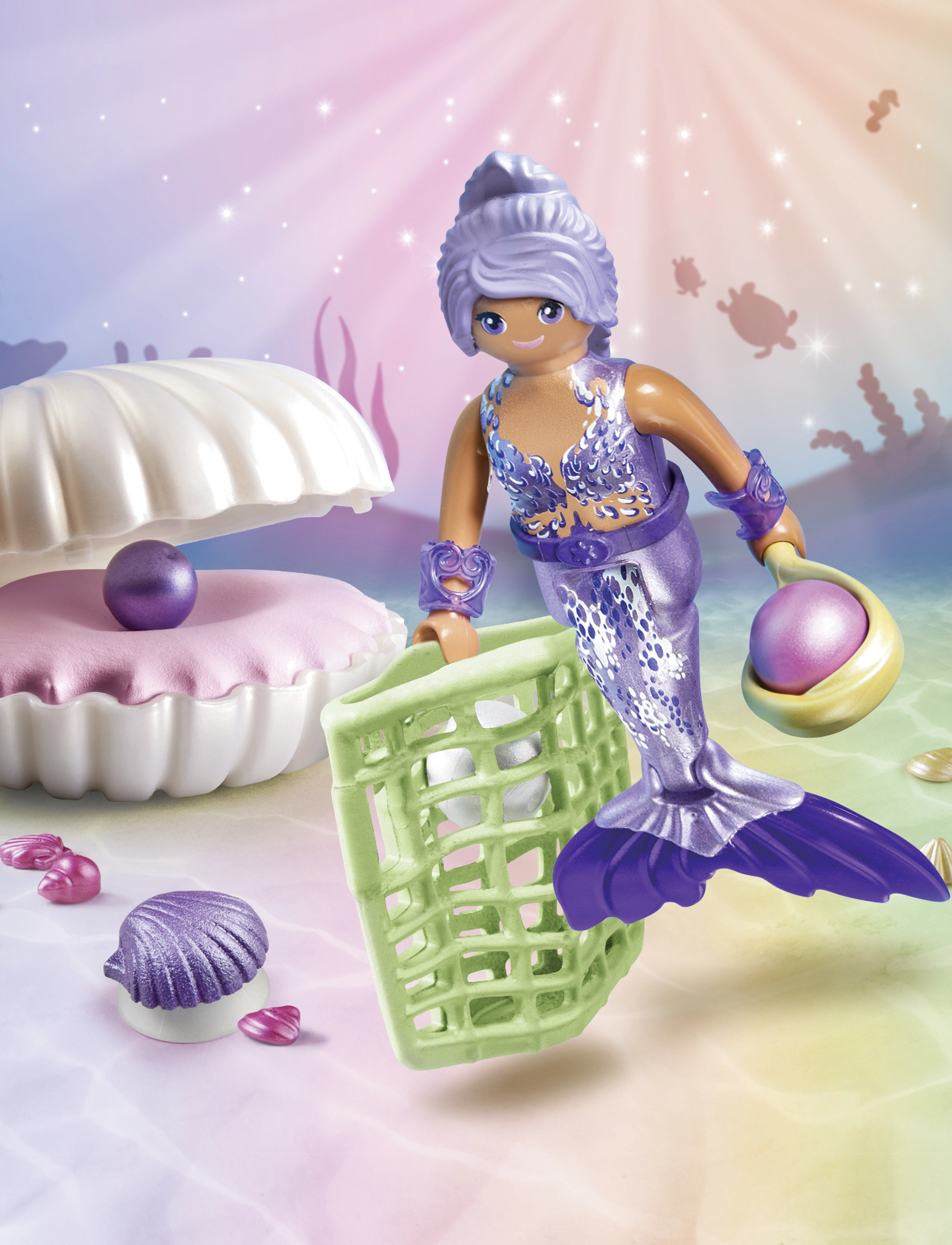 PLAYMOBIL Havfrue Med Perleskal, One Size, Multi/patterned, Playmobil Legetøj > Playmobil Princess Magic, Børn