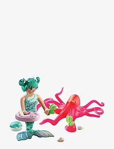 PLAYMOBIL Princess Magic Merman with Colour-Changing Octopus - 71503, PLAYMOBIL