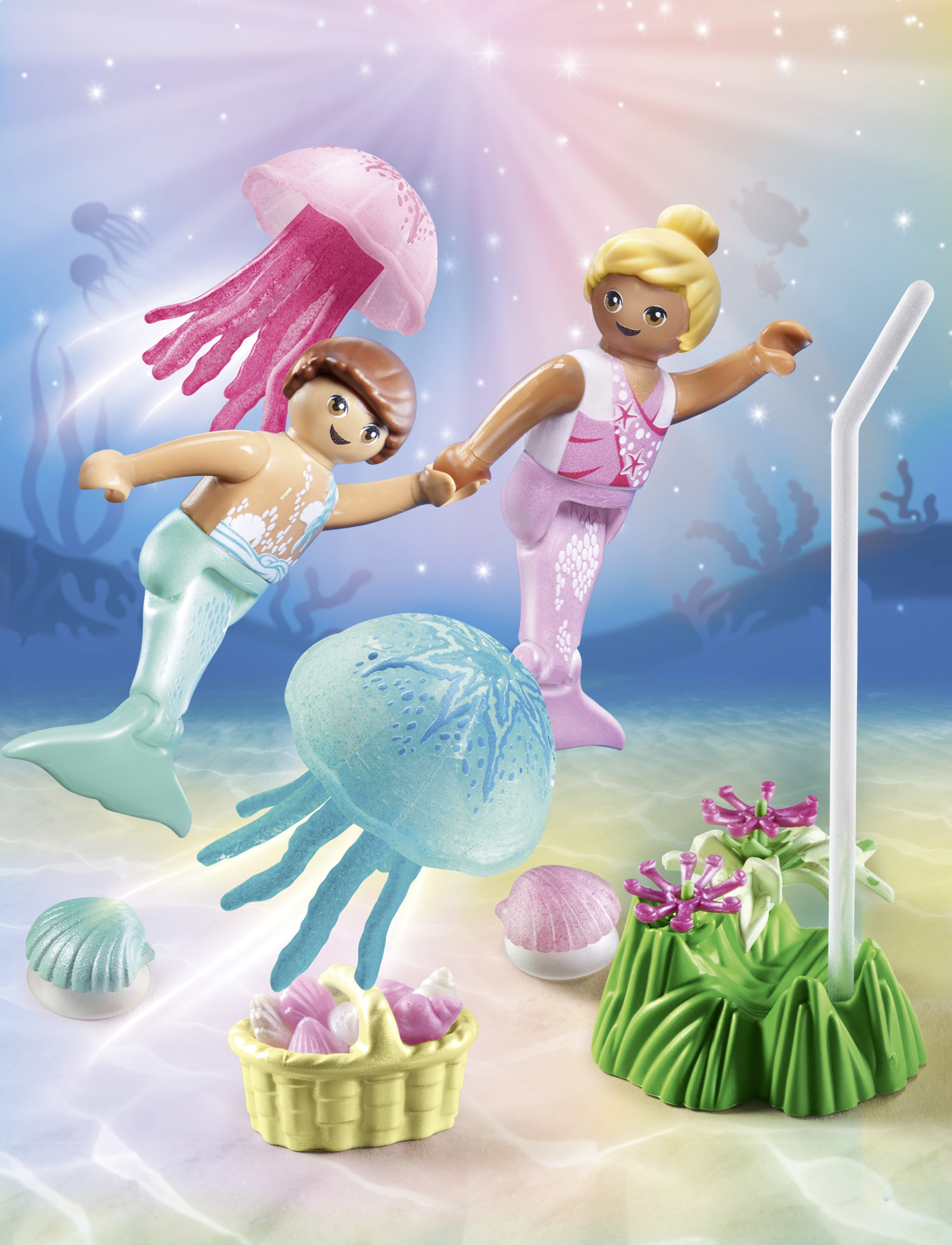 PLAYMOBIL Havfruebørn Med Vandmænd, One Size, Multi/patterned, Playmobil Legetøj > Playmobil Princess Magic, Børn