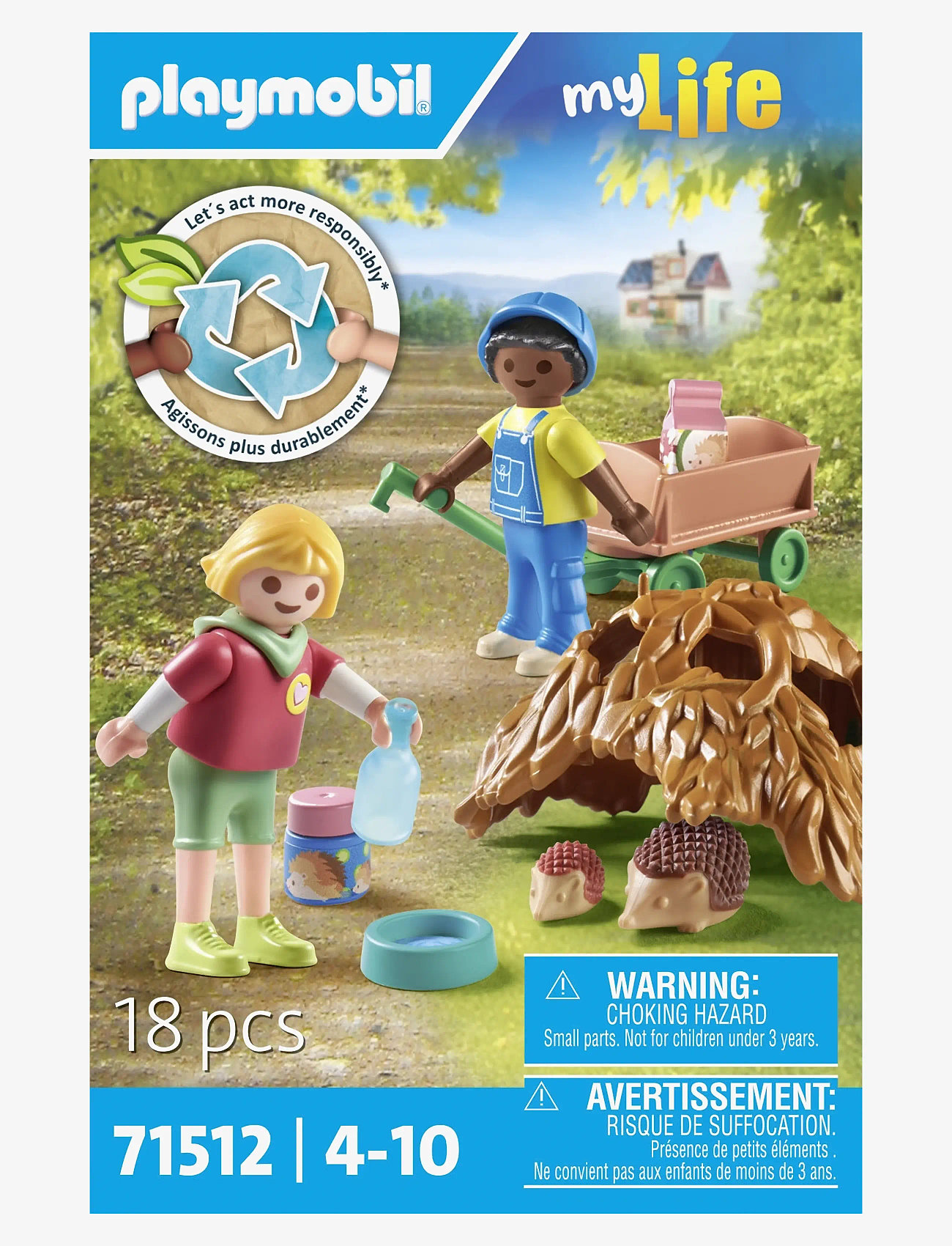 PLAYMOBIL - PLAYMOBIL My Life Pleje af pindsvinefamilien - 71512 - playmobil my life - multicolored - 1