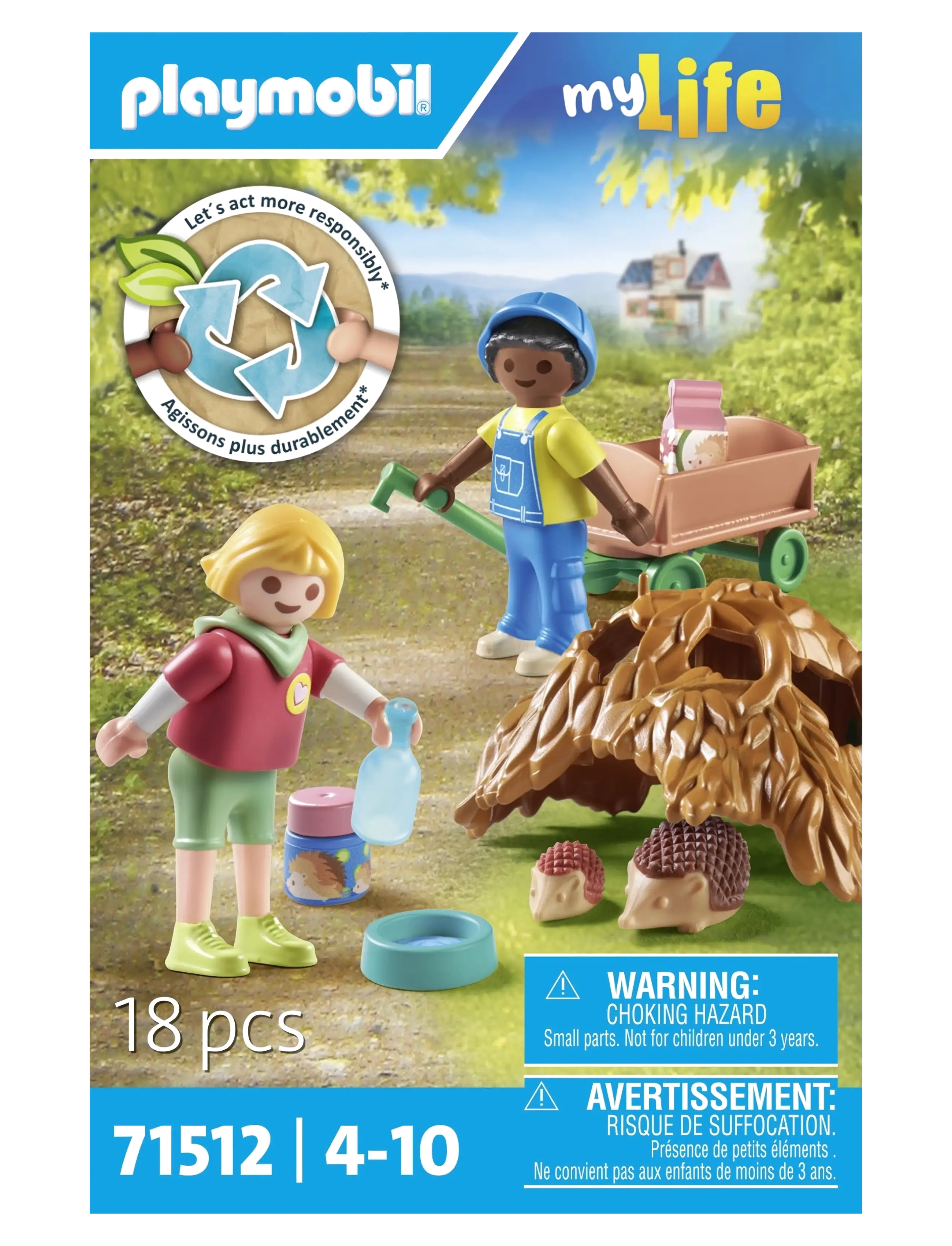 PLAYMOBIL My Life Pleje af pindsvinefamilien - 71512 - MULTICOLORED