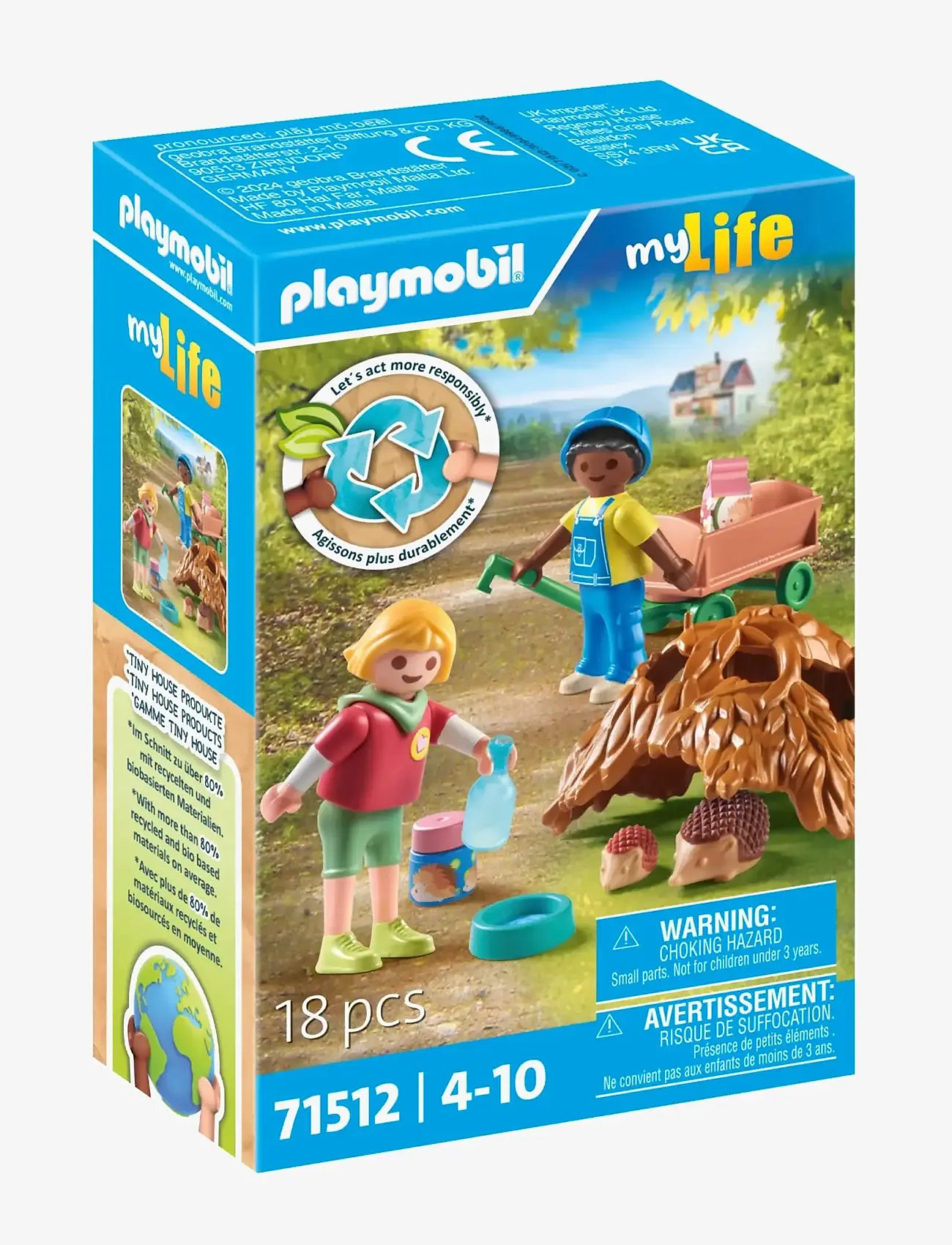 PLAYMOBIL - PLAYMOBIL My Life Pleje af pindsvinefamilien - 71512 - playmobil my life - multicolored - 2