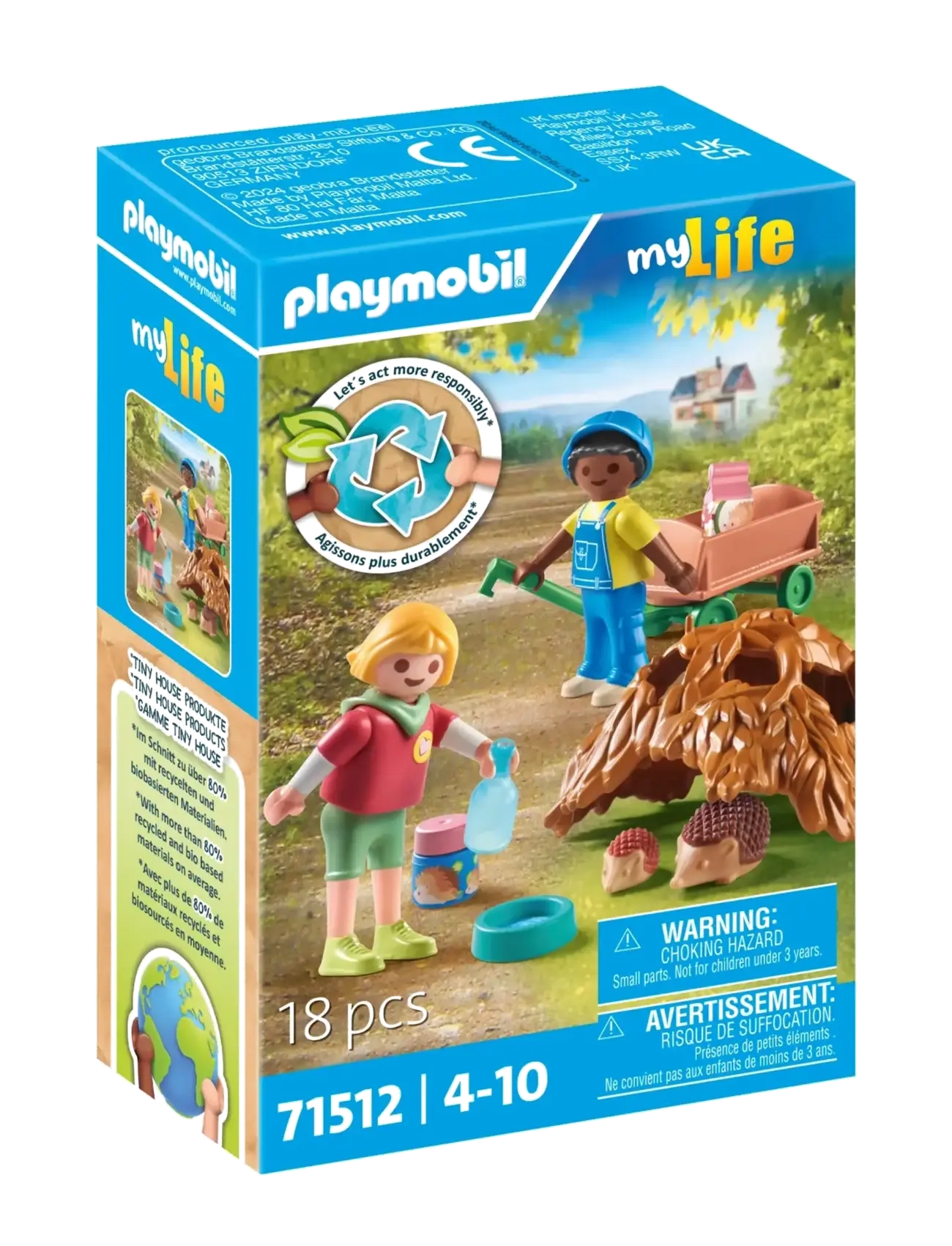 PLAYMOBIL - PLAYMOBIL My Life Pleje af pindsvinefamilien - 71512 - playmobil my life - multicolored - 2
