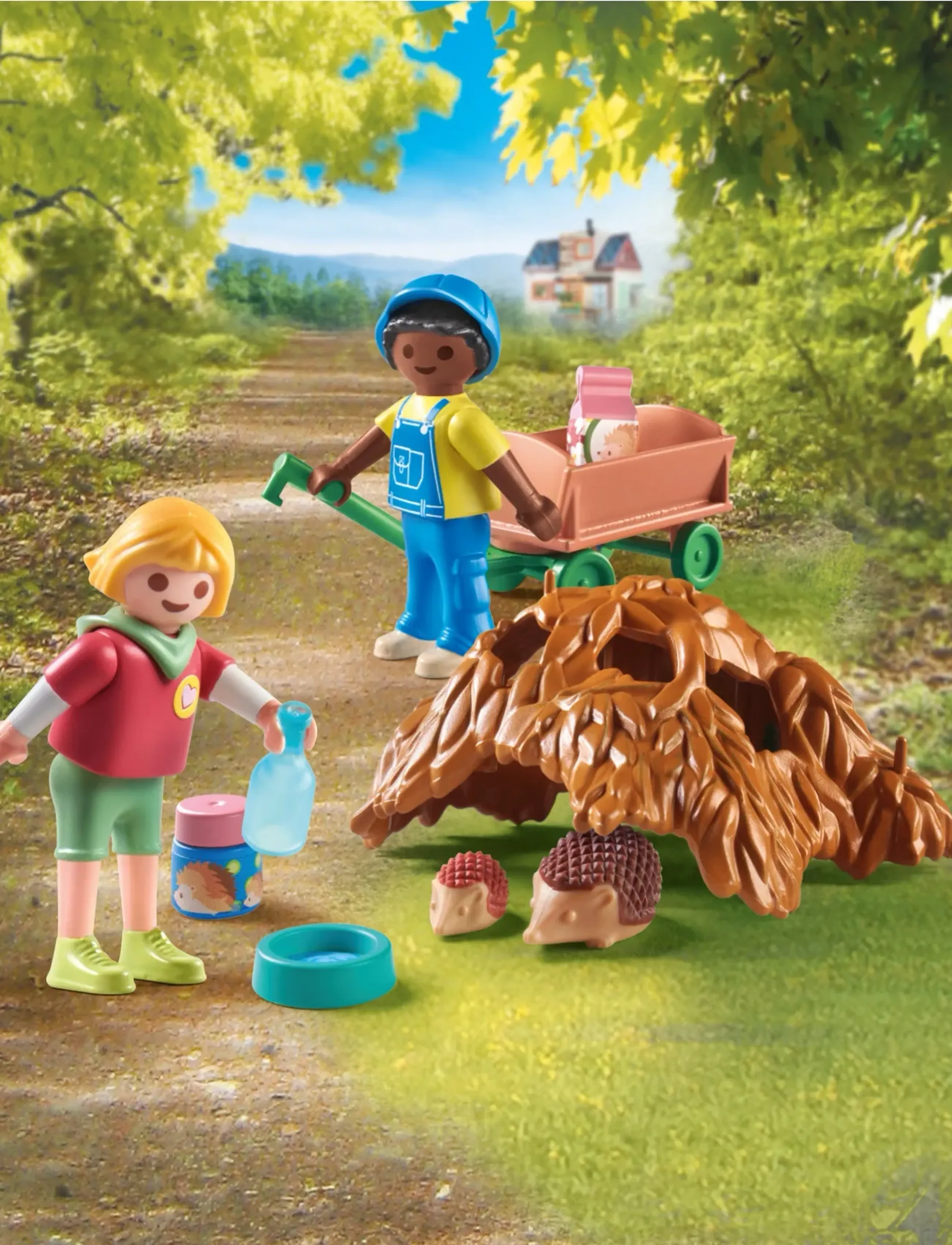 PLAYMOBIL - PLAYMOBIL My Life Pleje af pindsvinefamilien - 71512 - playmobil my life - multicolored - 0