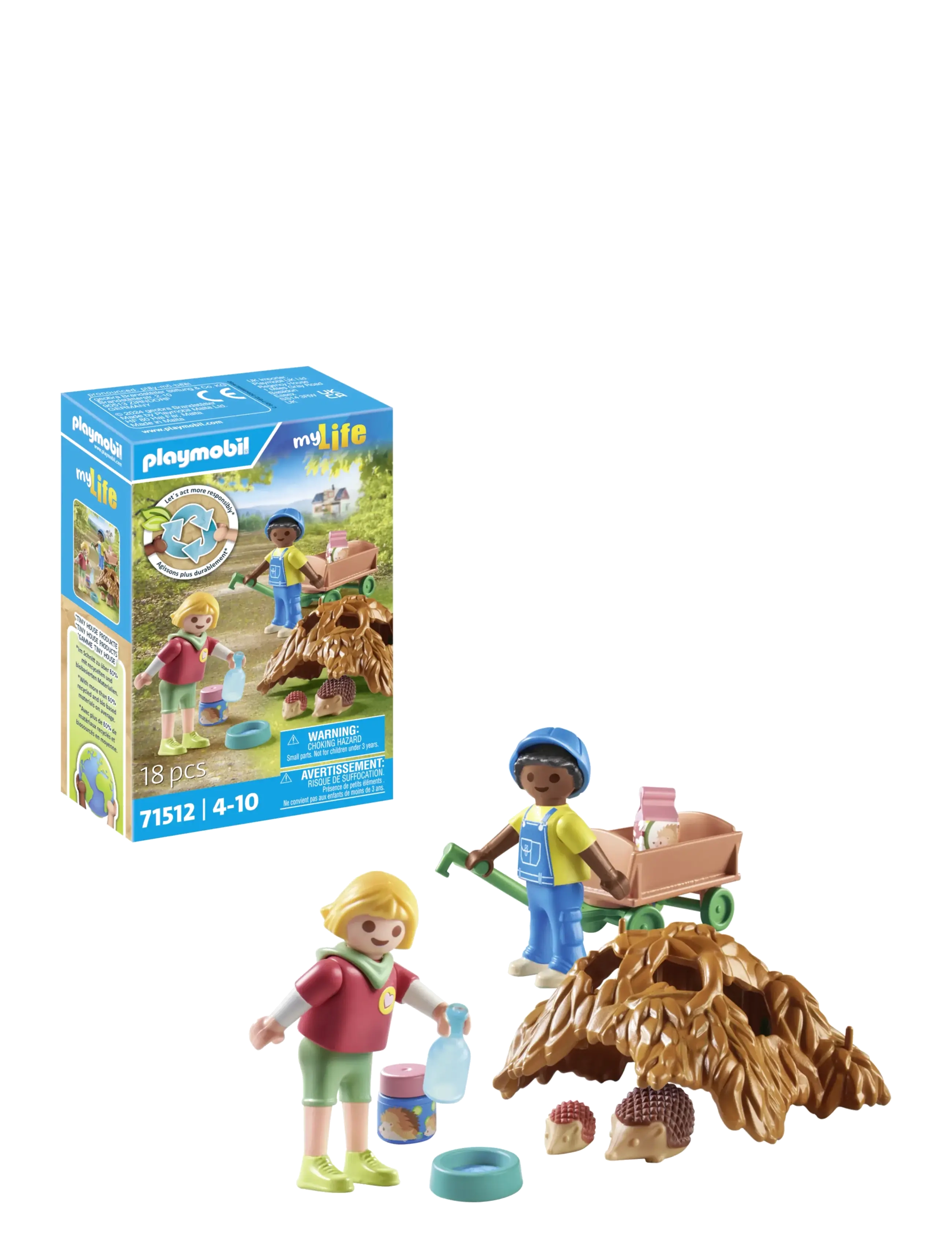 PLAYMOBIL - PLAYMOBIL My Life Pleje af pindsvinefamilien - 71512 - playmobil my life - multicolored - 3