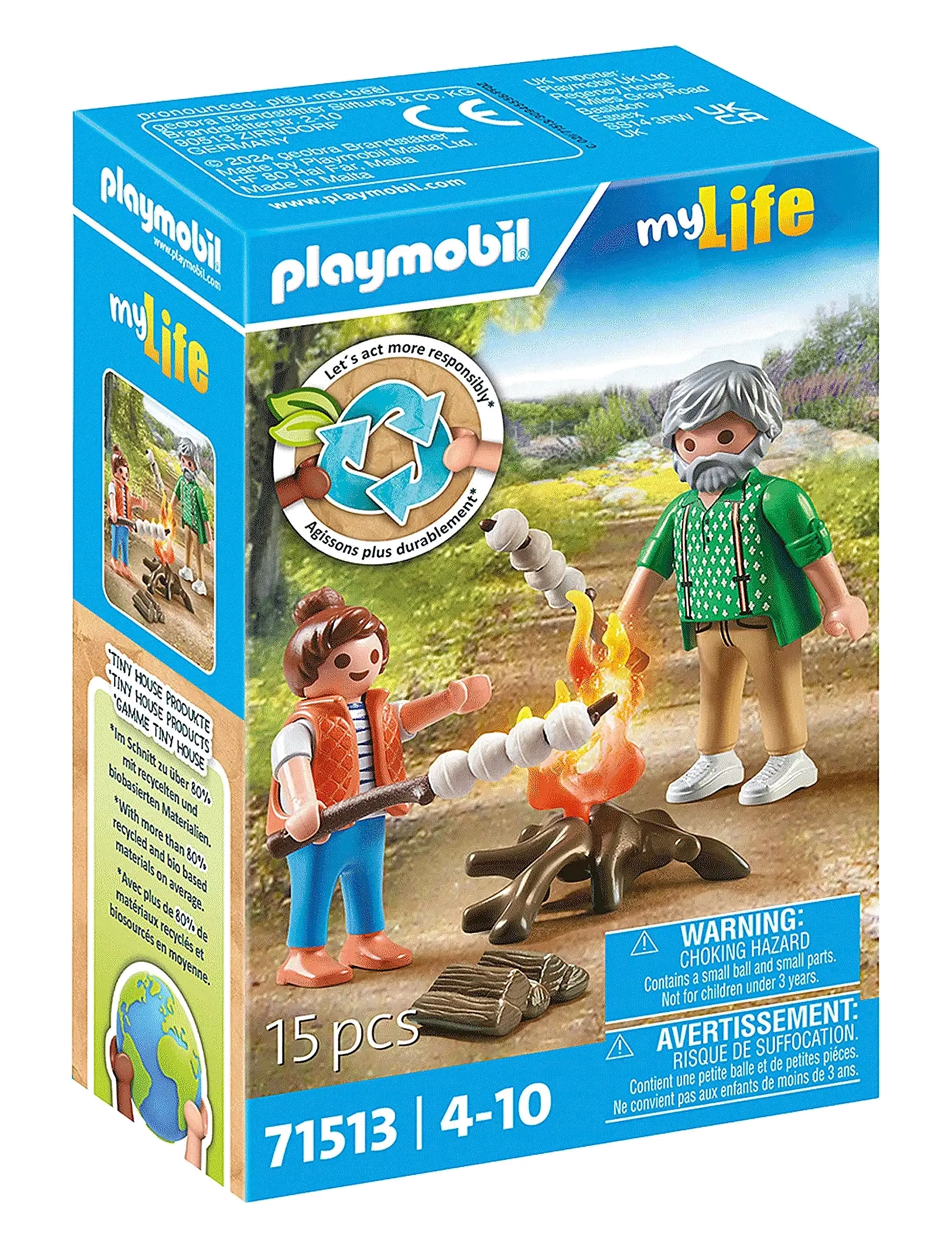 PLAYMOBIL PLAYMOBIL My Life Lejrbål med skumfiduser - 71513 - App deal - MULTICOLORED / multi