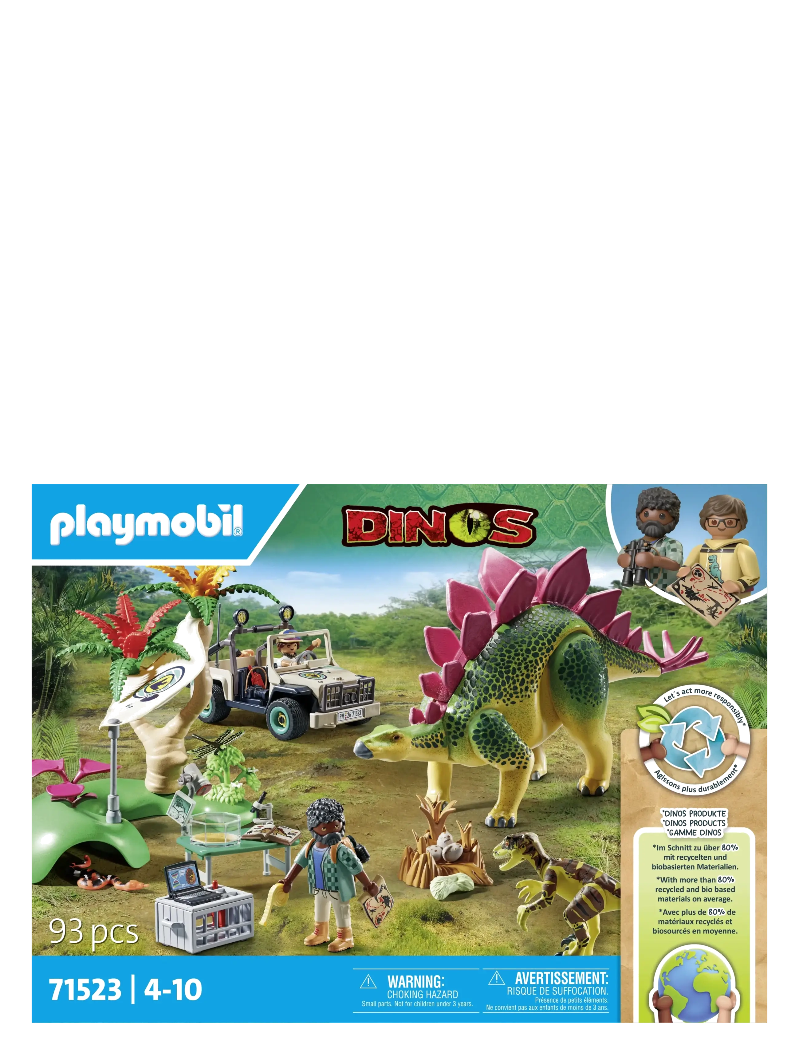 PLAYMOBIL Playmobil Dinos Forskningslejr Med Dinoer - 71523, One Size, Green, Playmobil Legetøj > Playmobil Dino Rise, Børn