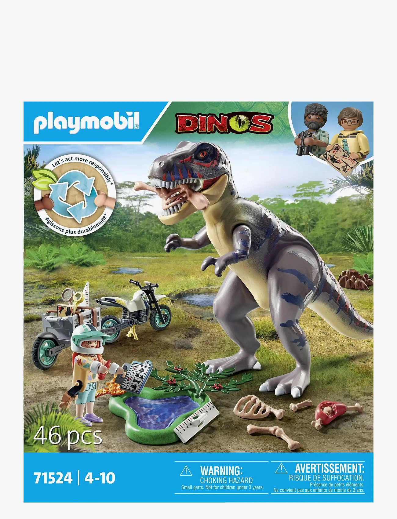 PLAYMOBIL - PLAYMOBIL Dinos T-rex spårväg - 71524 - multicolored - 1