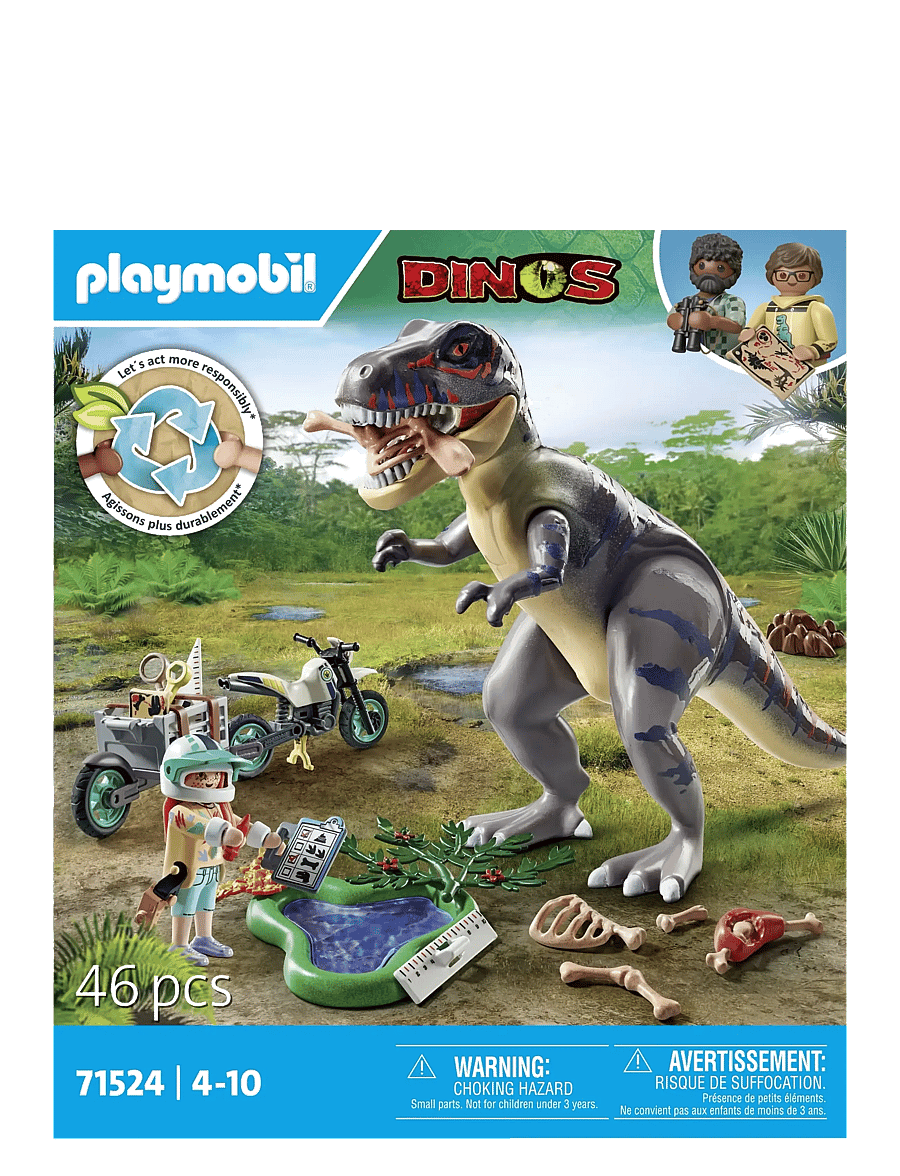 PLAYMOBIL - PLAYMOBIL Dinos T-Rex trace path - 71524 - playmobil leikföng - multicolored - 1