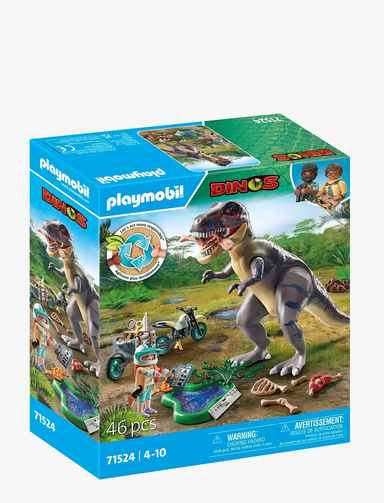 PLAYMOBIL - PLAYMOBIL Dinos T-rex spårväg - 71524 - multicolored - 2