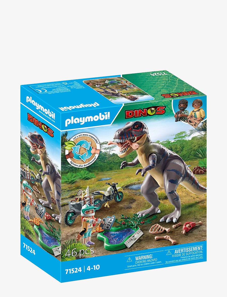 PLAYMOBIL - PLAYMOBIL Dinos T-Rex trace path - 71524 - playmobil leikföng - multicolored - 3