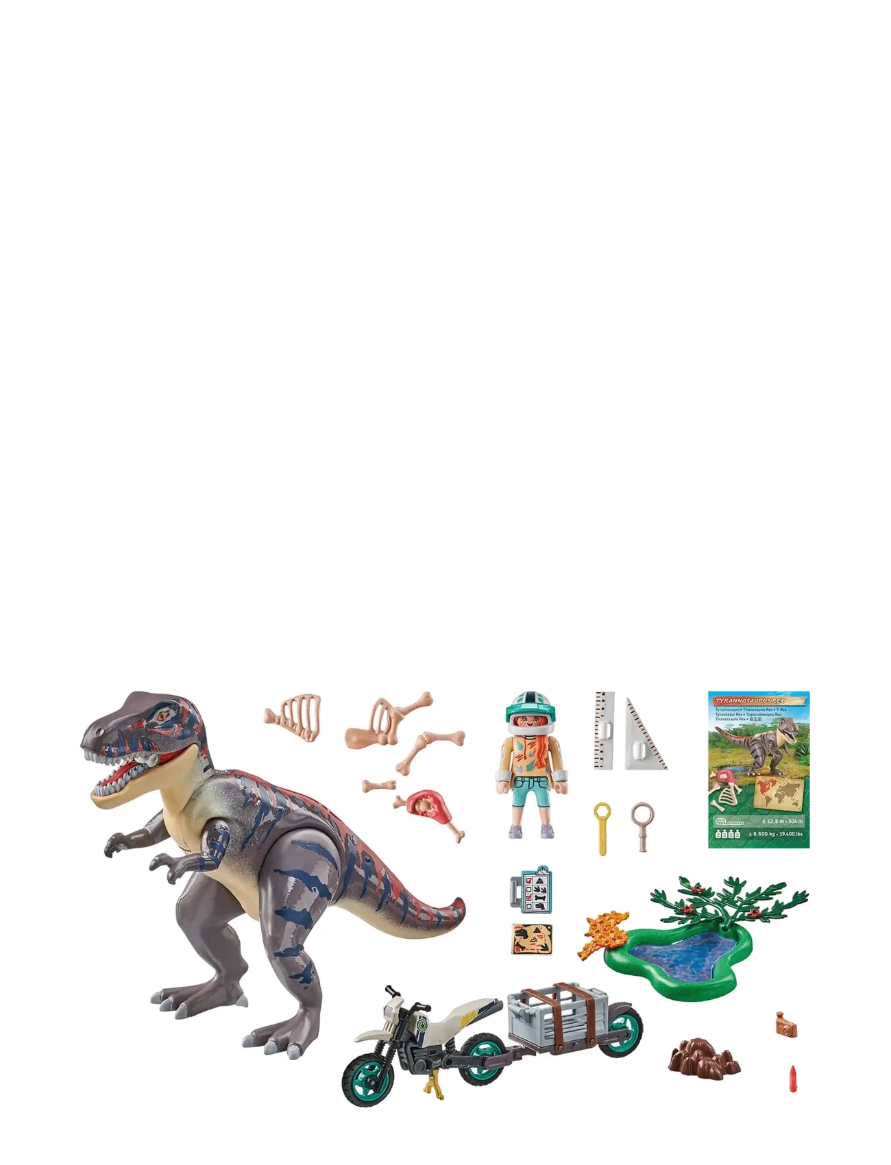 PLAYMOBIL - PLAYMOBIL Dinos T-Rex trace path - 71524 - playmobil leikföng - multicolored - 4