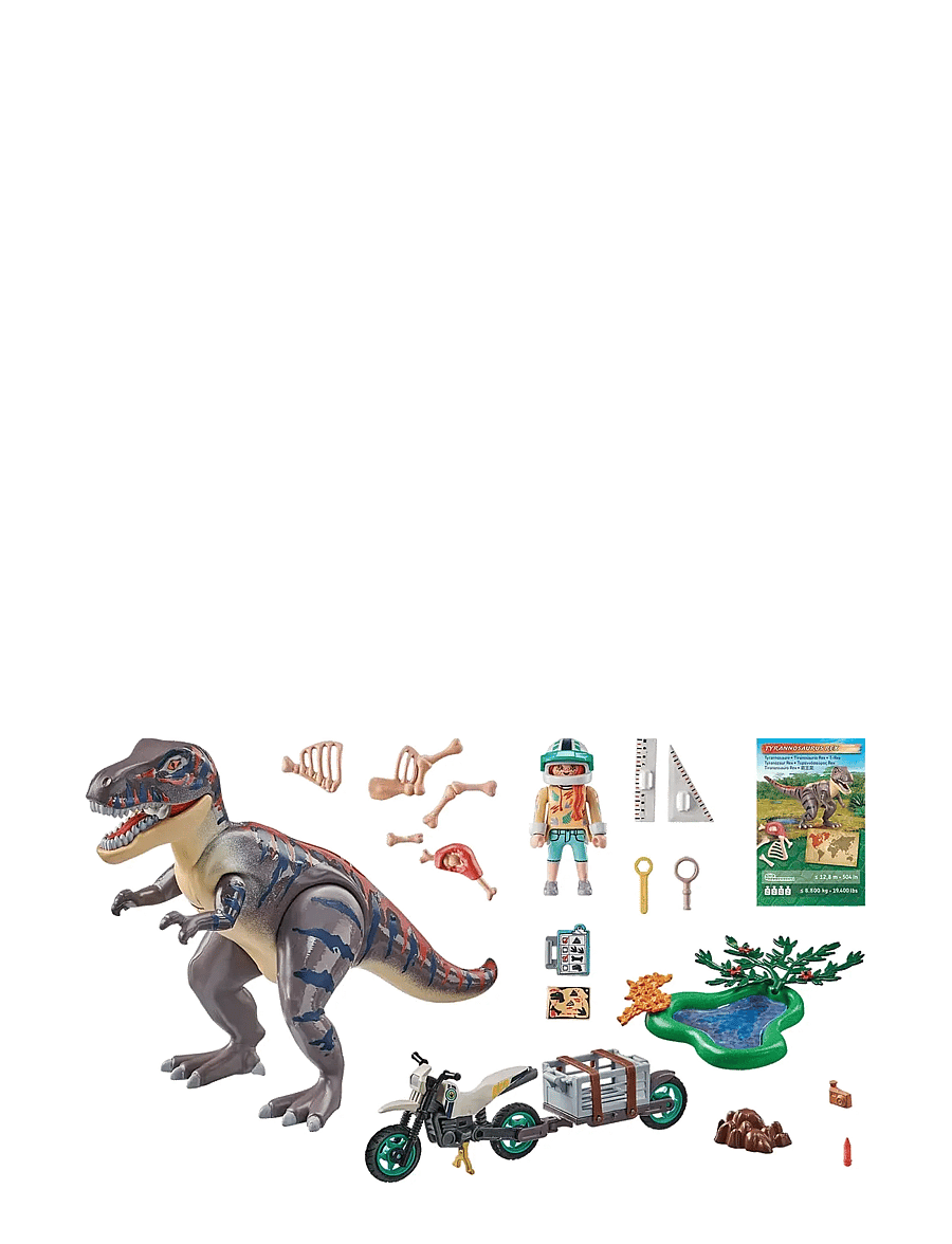 PLAYMOBIL - PLAYMOBIL Dinos T-Rex trace path - 71524 - playmobil leikföng - multicolored - 4