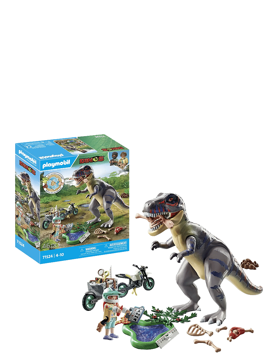 PLAYMOBIL - PLAYMOBIL Dinos T-Rex trace path - 71524 - playmobil leikföng - multicolored - 5
