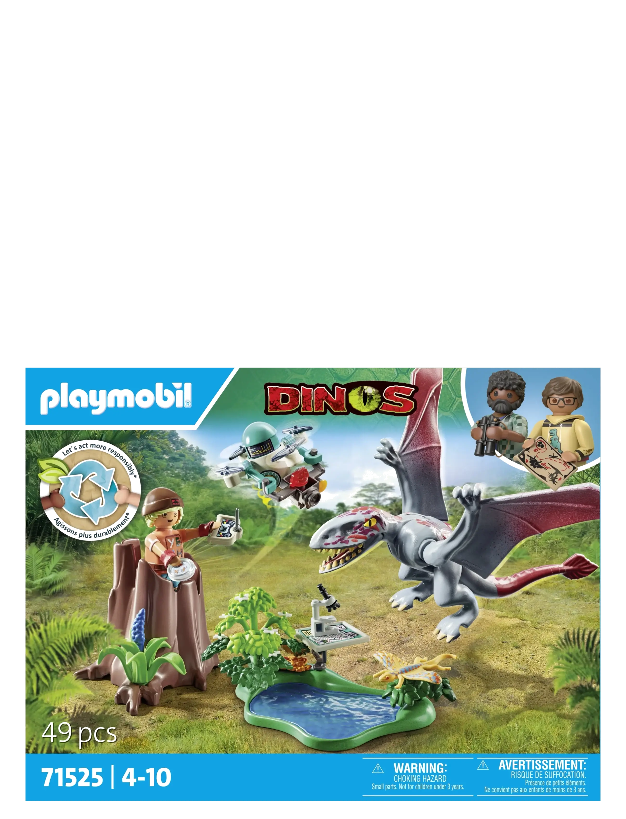 PLAYMOBIL Playmobil Dinos Observatoriet Til Dimorphodon - 71525, One Size, Multi/patterned, Playmobil Legetøj > Playmobil Dino Rise, Børn
