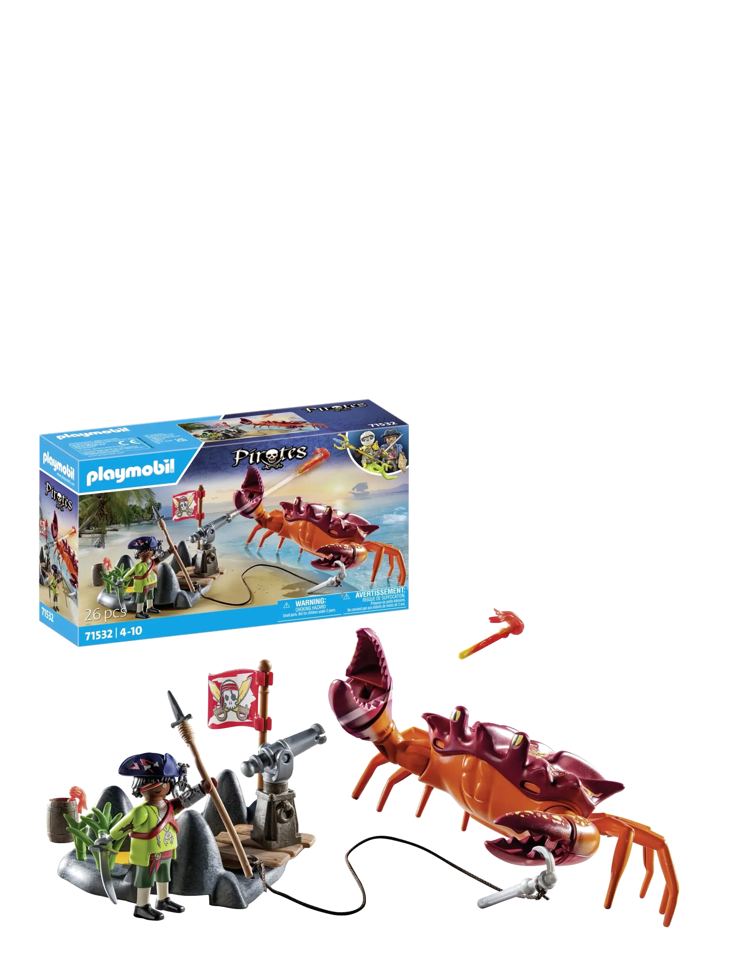 PLAYMOBIL Pirates Kamp mot Gian Crab - 71532 - MULTICOLORED