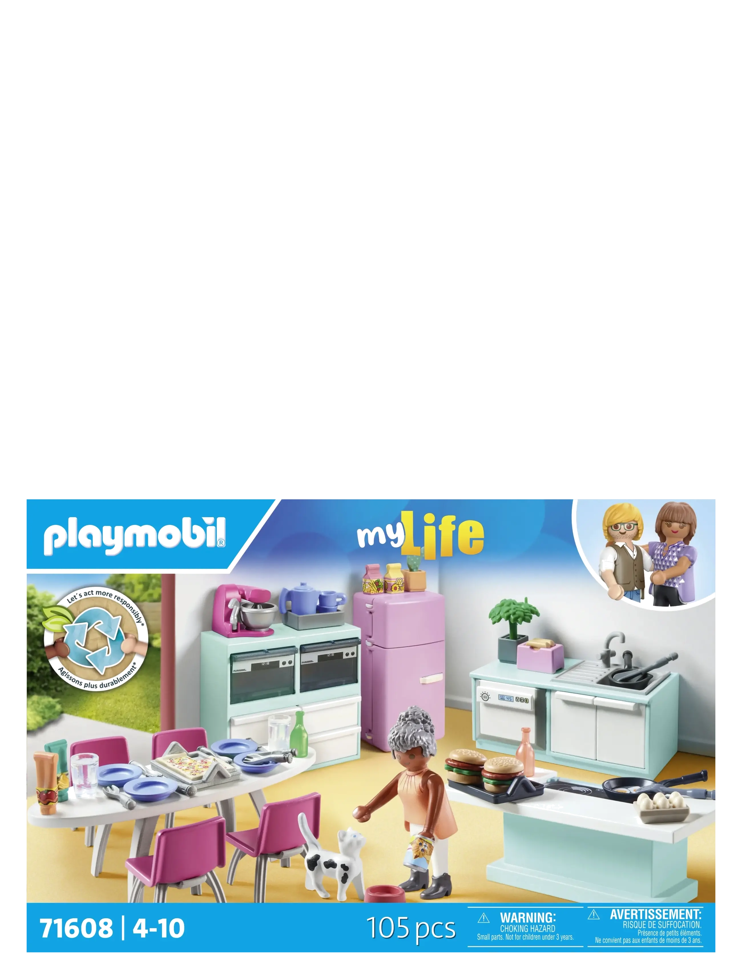 PLAYMOBIL Kitchen With Dining Place Weiß - One Size - Kinder