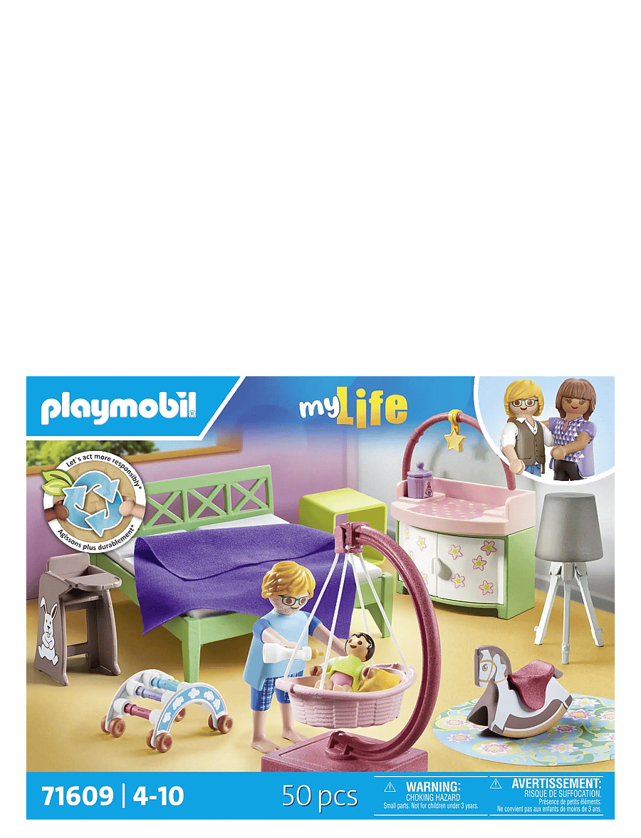 PLAYMOBIL - Sleeping room with baby play corner - playmobil family fun - multicolored - 0