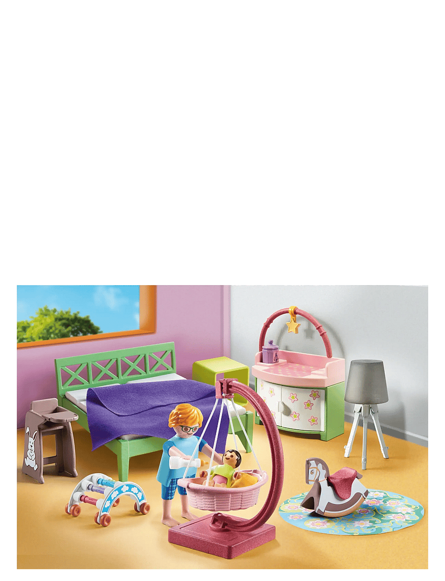 PLAYMOBIL - Sleeping room with baby play corner - playmobil family fun - multicolored - 4