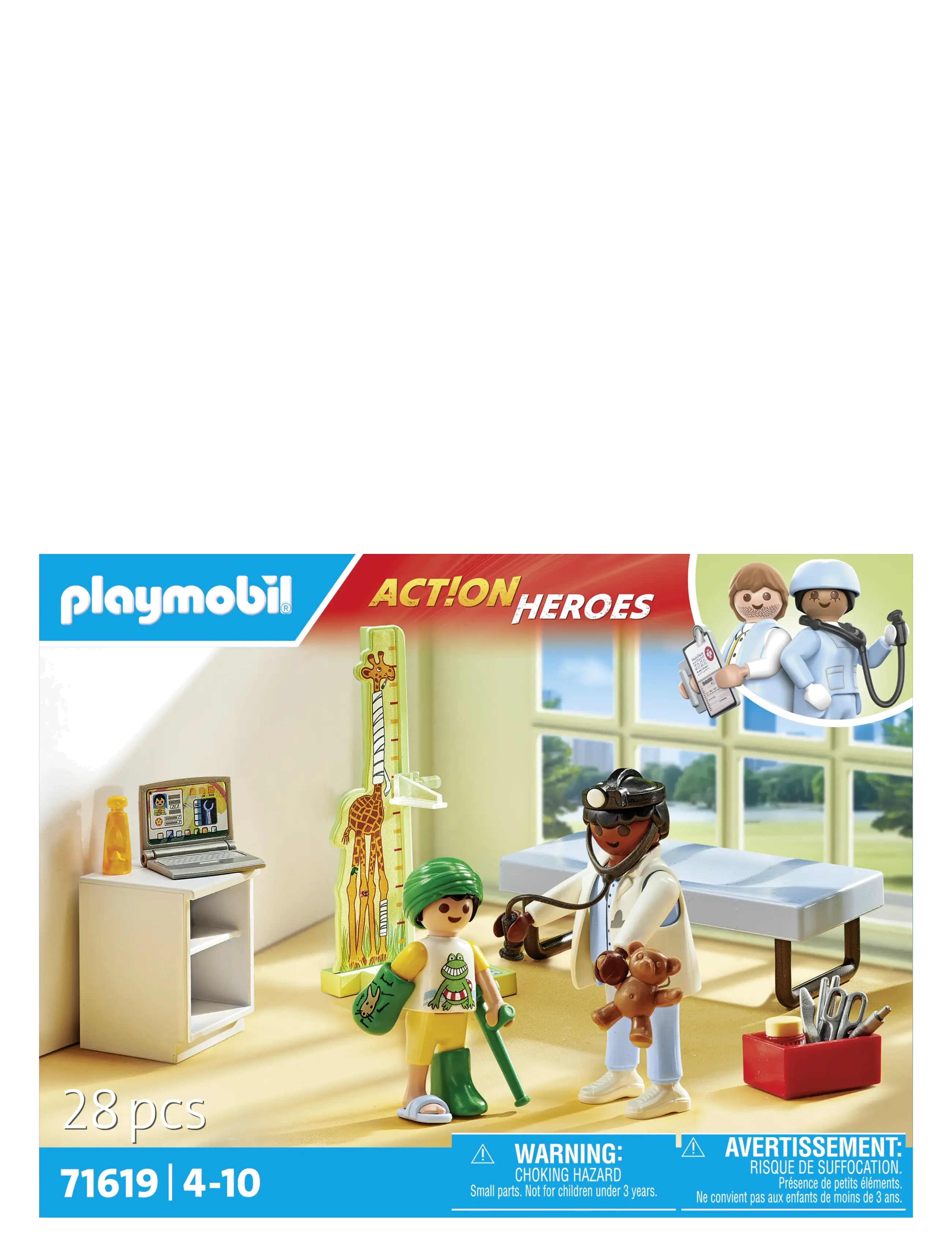 PLAYMOBIL - Pediatrician with teddy bear - playmobil action heroes - multicolored - 1