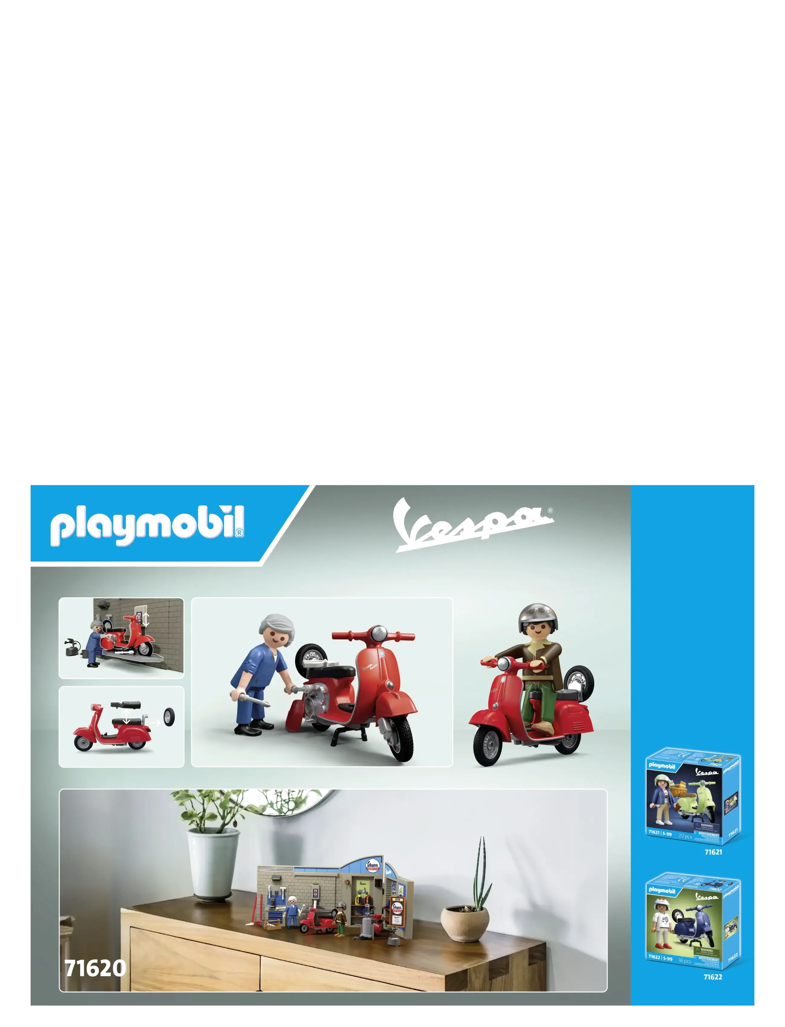 PLAYMOBIL - 60s Vespa Garage - playmobil rc-vehicles - multicolored - 2
