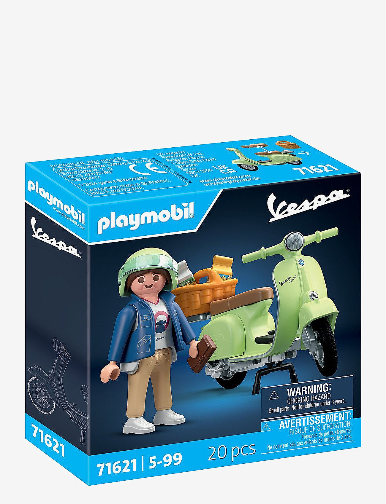 PLAYMOBIL - 1969 Vespa 150 Sprint Veloce, light green - playmobil figures - multicolored - 1
