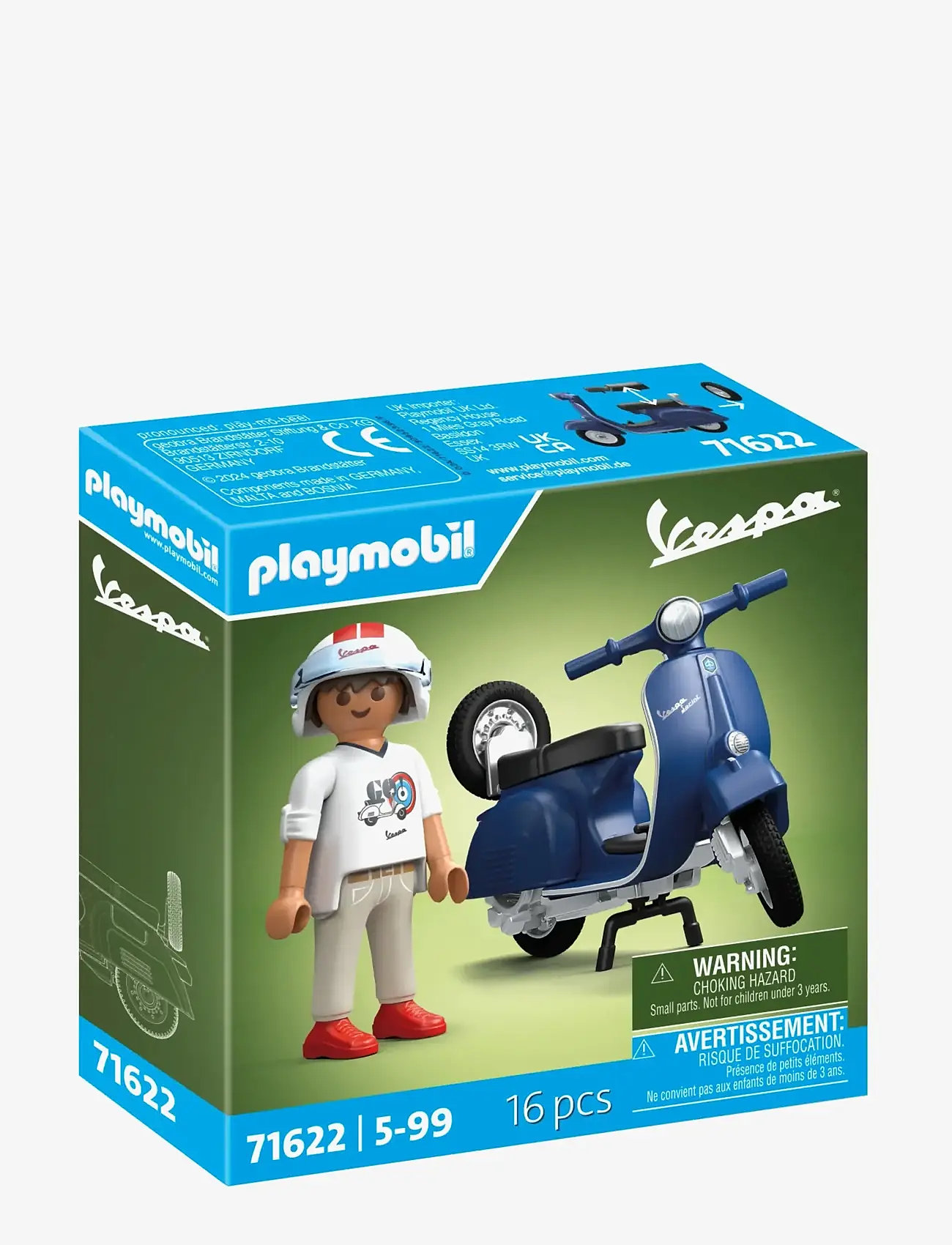 PLAYMOBIL - 1969 Vespa 150 Sprint Veloce, blue - playmobil figures - multicolored - 0