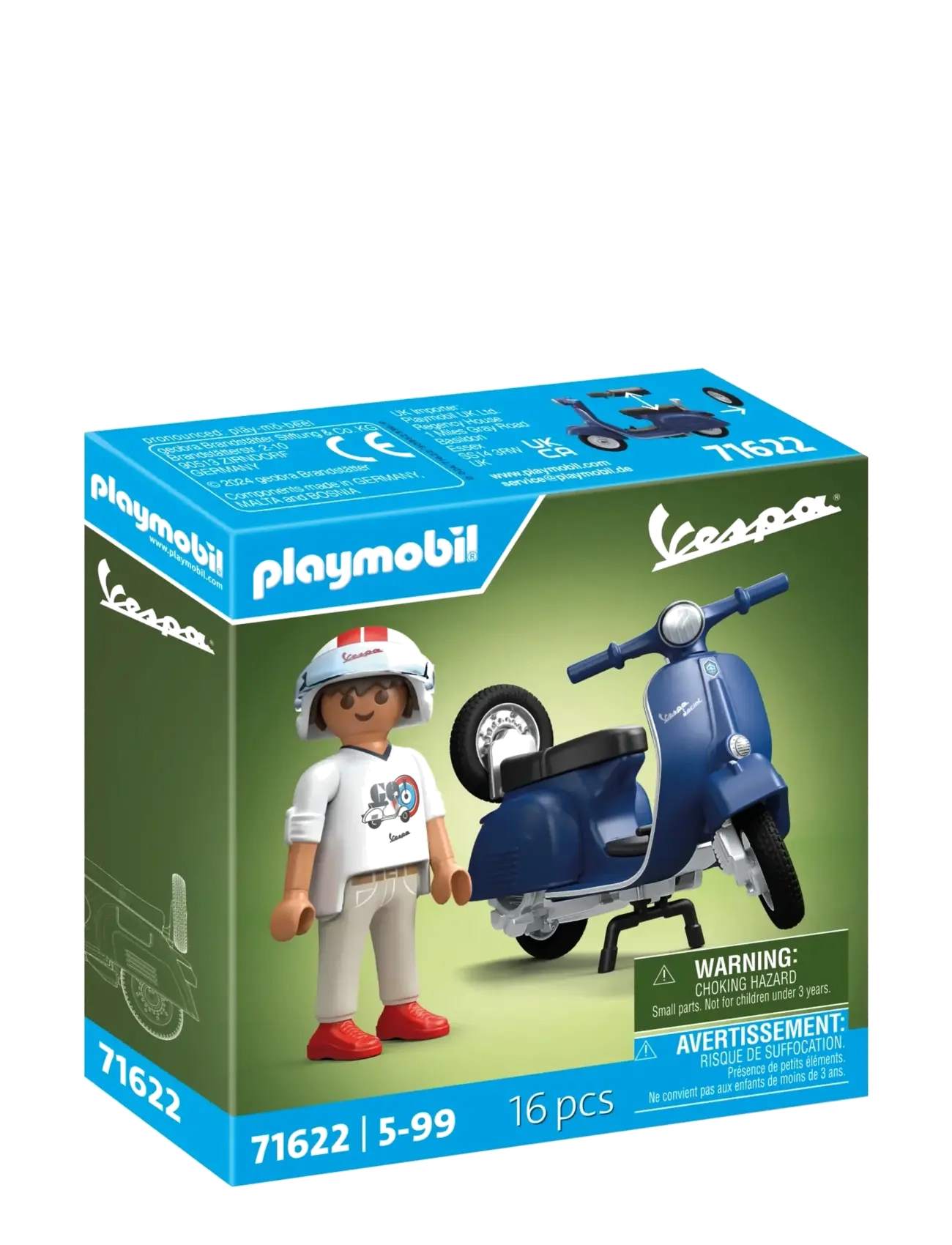 PLAYMOBIL 1969 Vespa 150 Sprint Veloce, blue - App deal - MULTICOLORED / multi