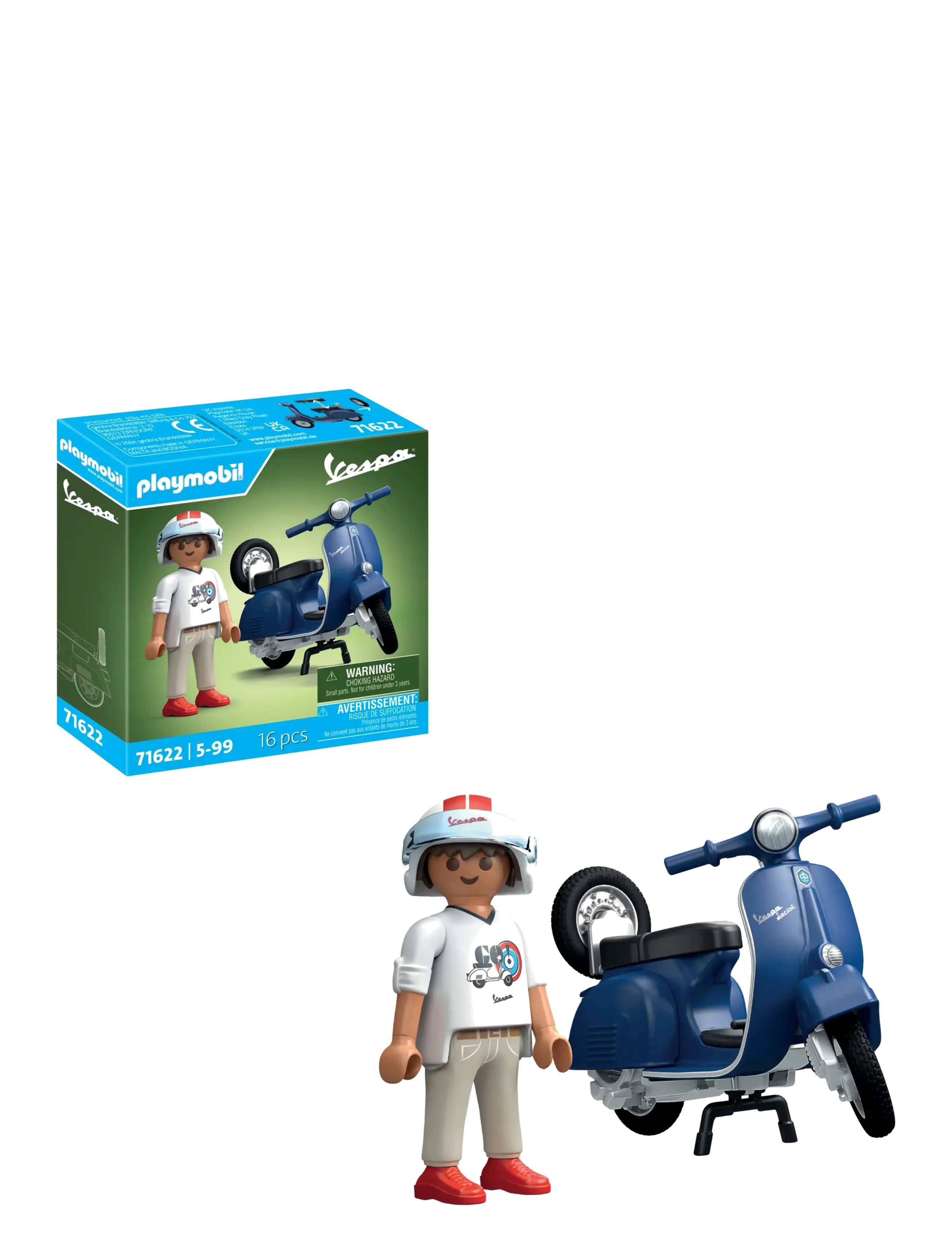 PLAYMOBIL - 1969 Vespa 150 Sprint Veloce, blue - playmobil figures - multicolored - 1