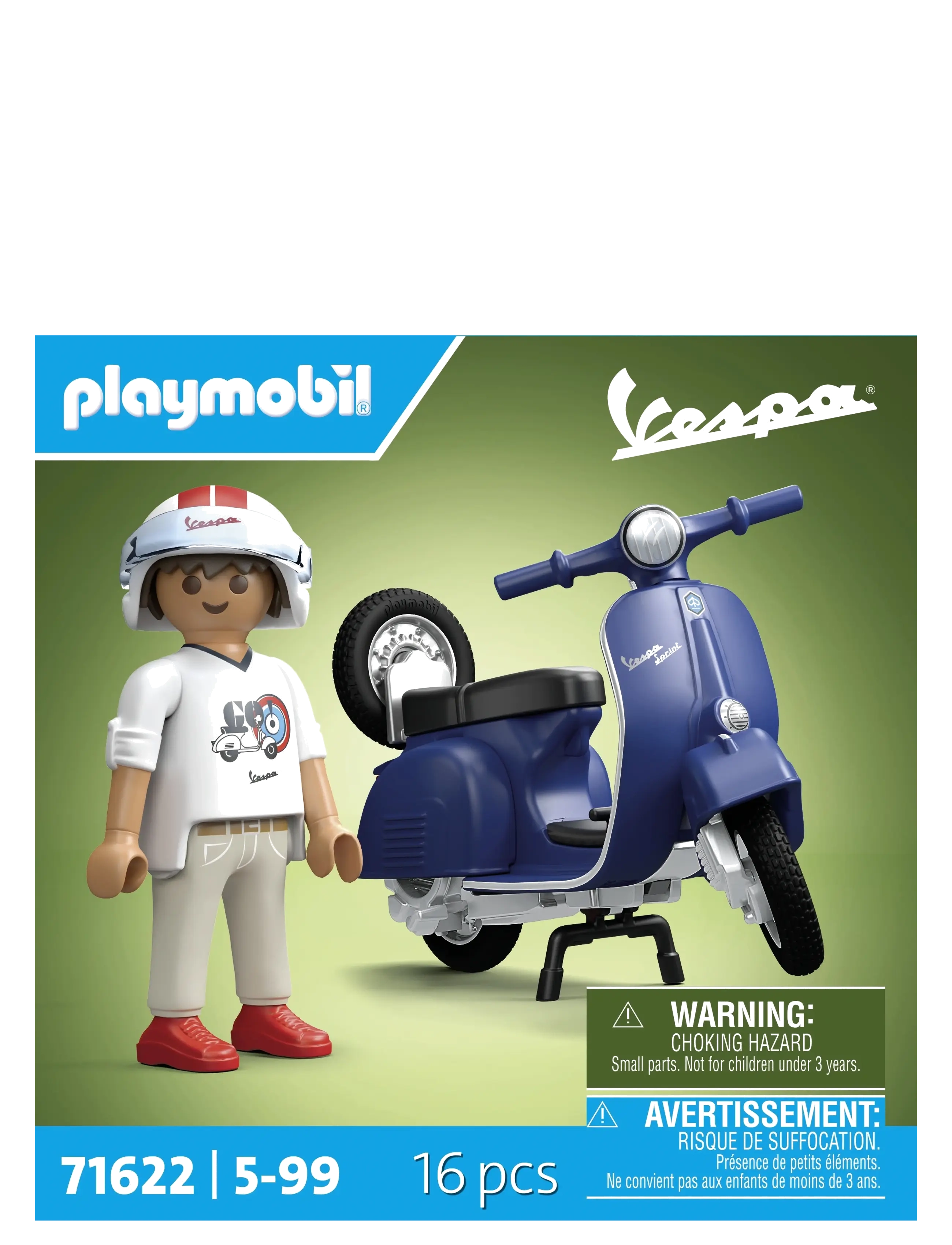 PLAYMOBIL - 1969 Vespa 150 Sprint Veloce, blue - playmobil figures - multicolored - 2