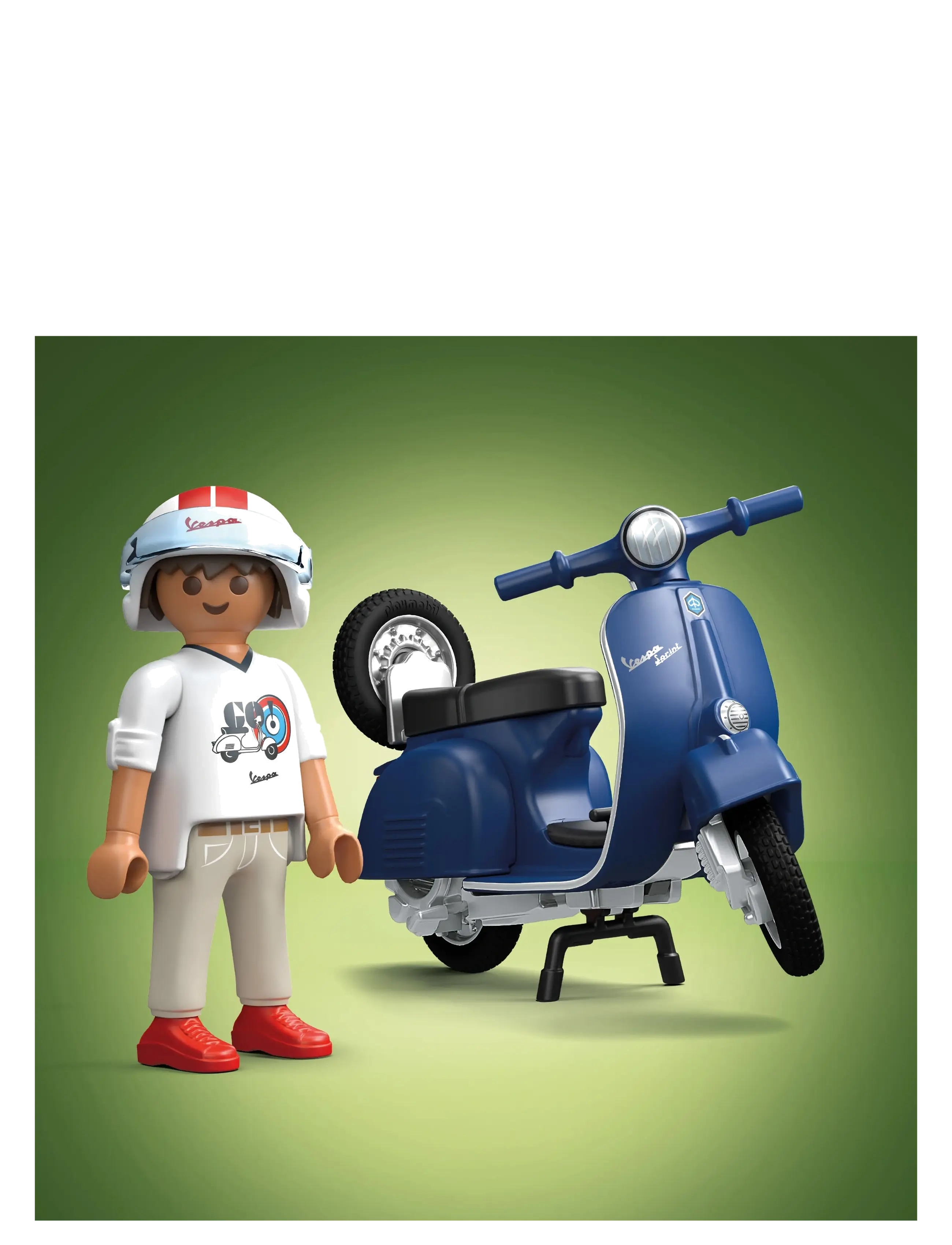 PLAYMOBIL - 1969 Vespa 150 Sprint Veloce, blue - playmobil figures - multicolored - 4