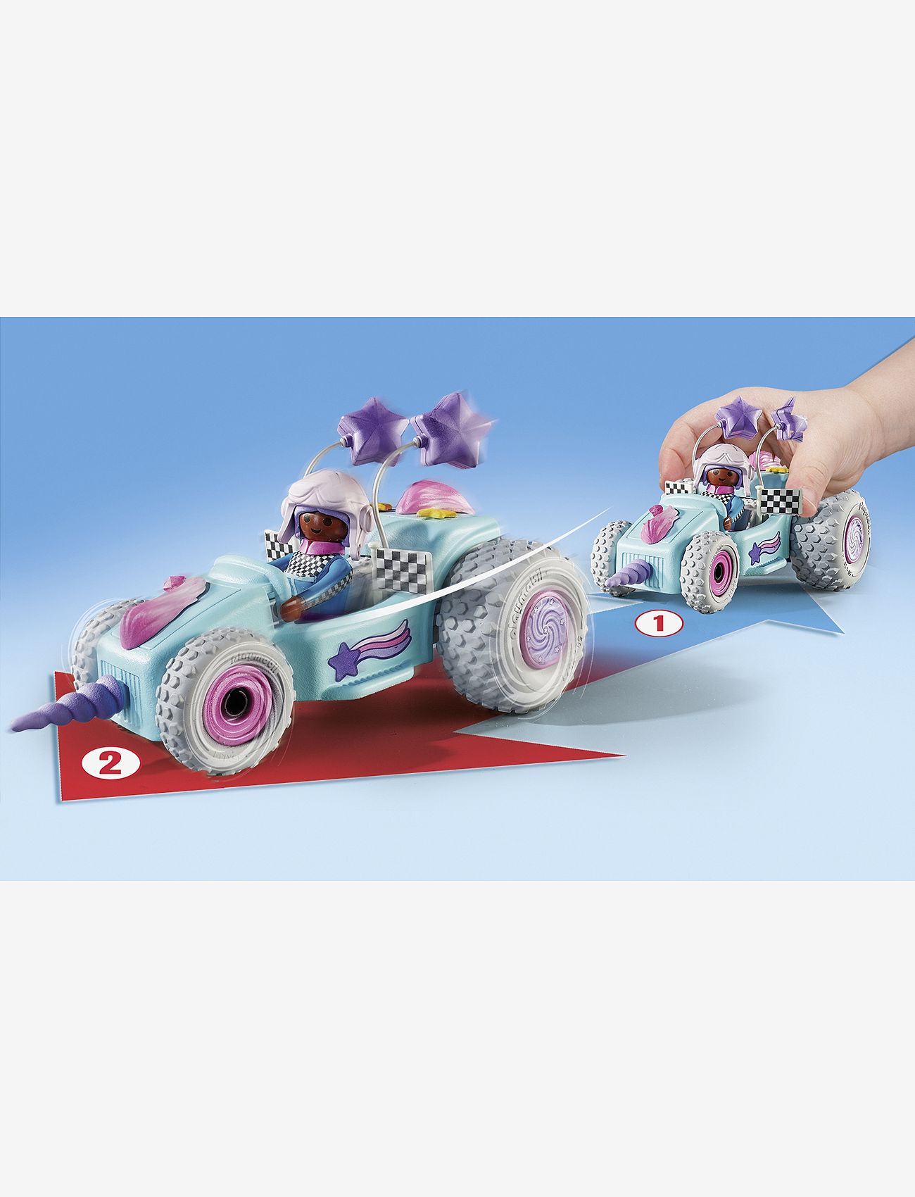 PLAYMOBIL - Racing  Unicorn - playmobil legetøj - multicolored - 1