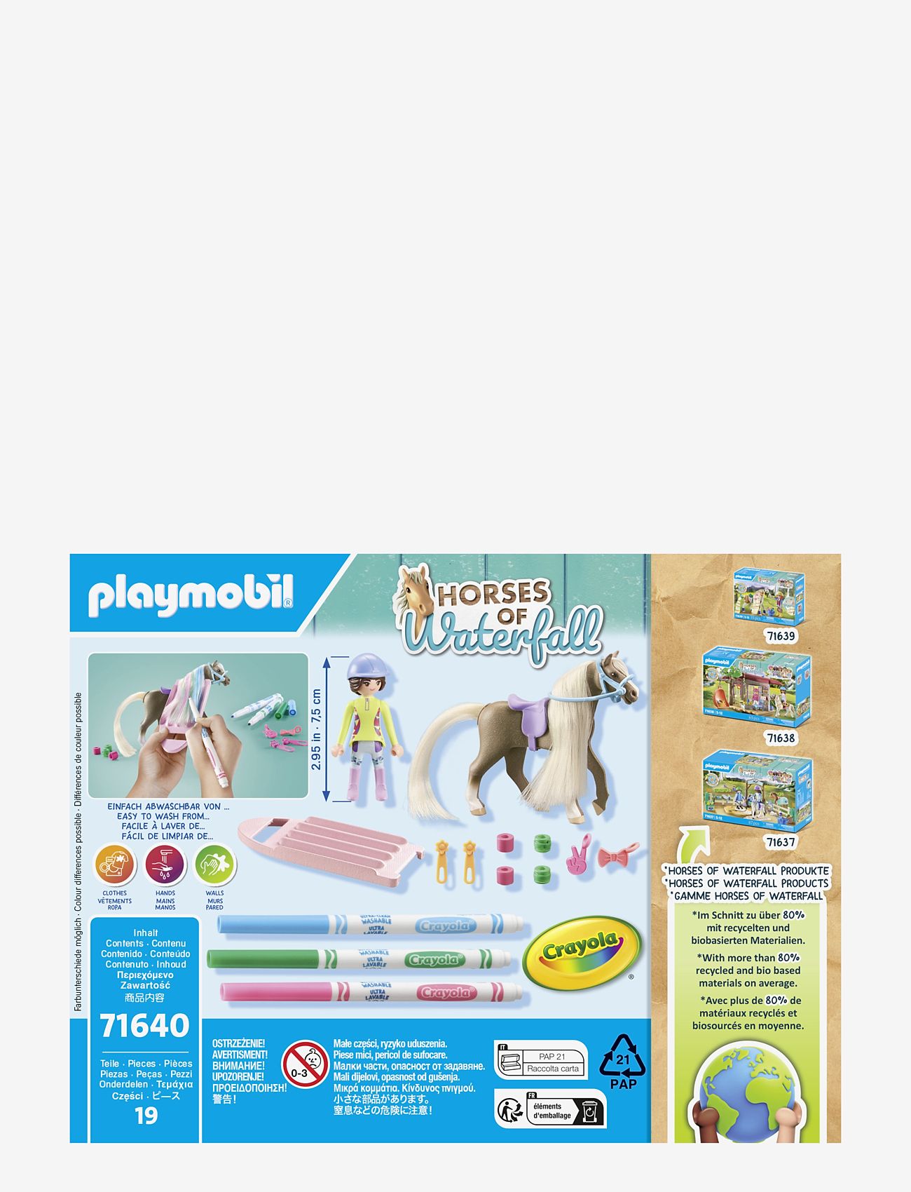PLAYMOBIL - Washable Horse Set - playmobil country - multicolored - 5