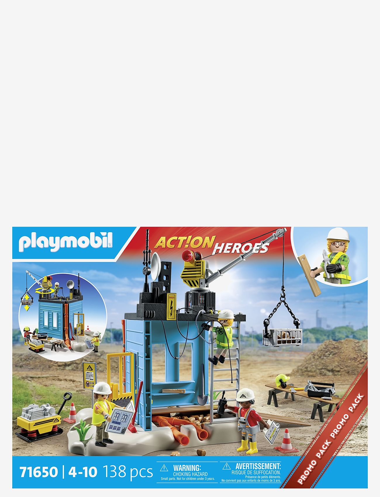 PLAYMOBIL - PLAYMOBIL Action Heroes PROMO Construction Site - 71650 - playmobil action heroes - multicolored - 1