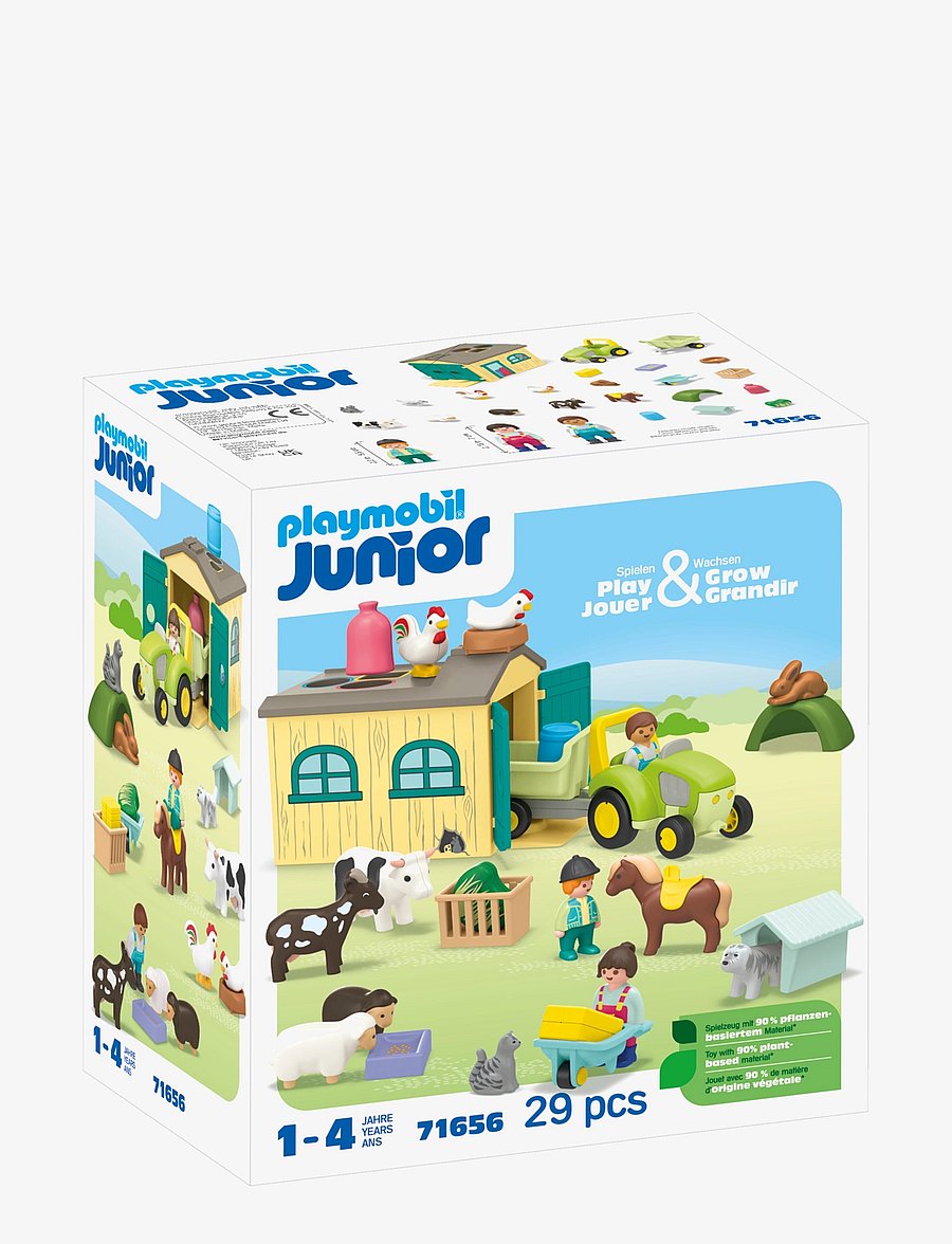 PLAYMOBIL - Junior Farm Adventure with Tractor, Trailer & Animals - kinder - multicolored - 0