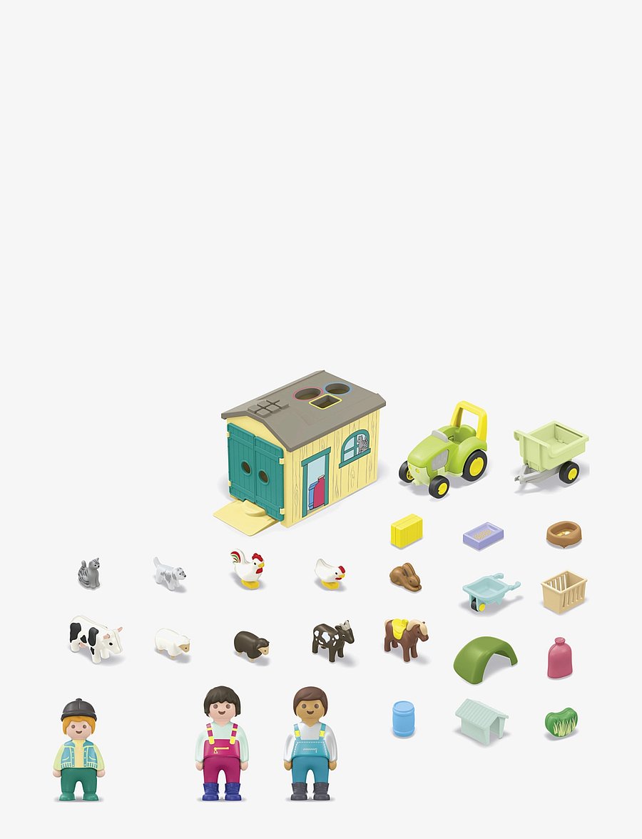 PLAYMOBIL - Junior Farm Adventure with Tractor, Trailer & Animals - kinder - multicolored - 1