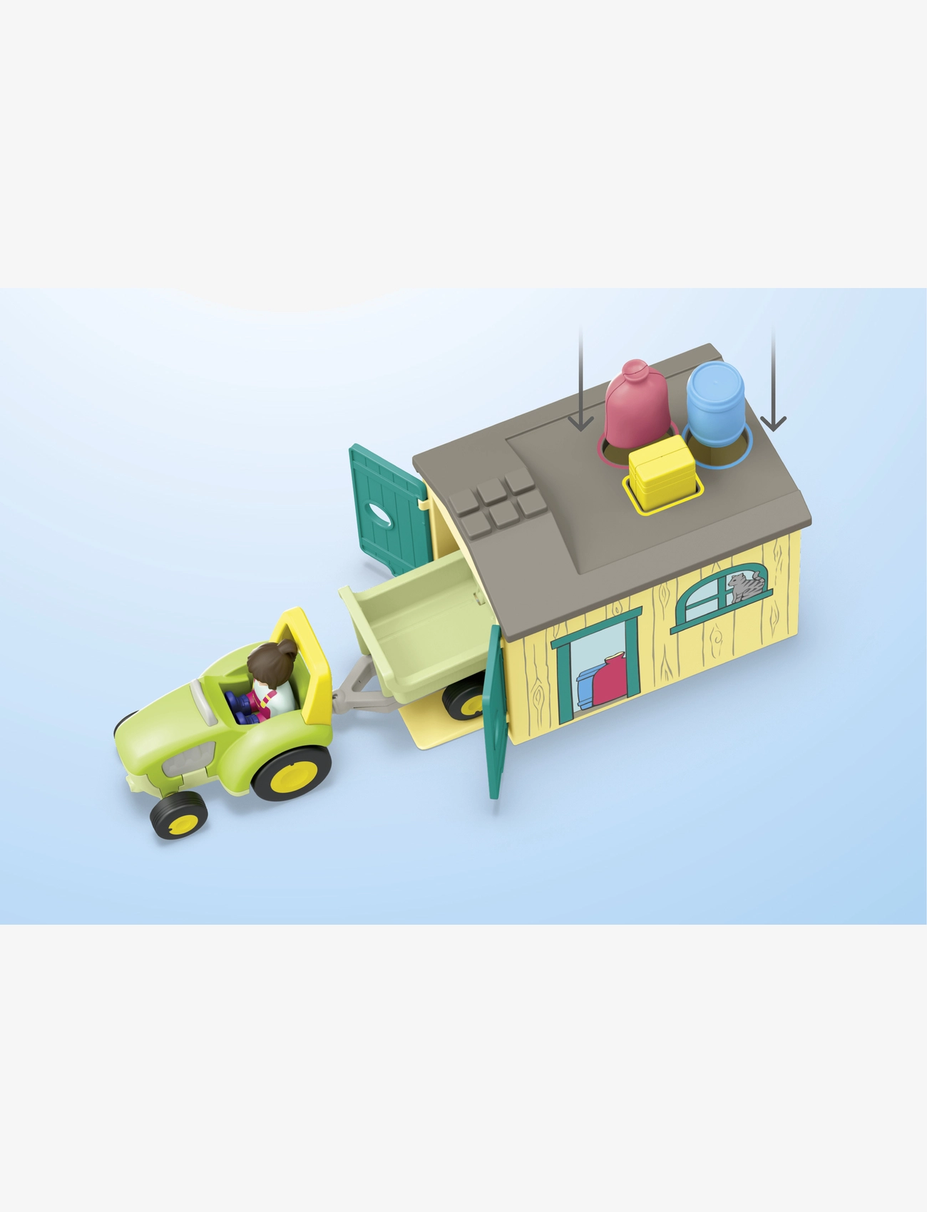 PLAYMOBIL - Junior bondeeventyr med traktor, trailer og dyrevenner - playmobil junior - multicolored - 4
