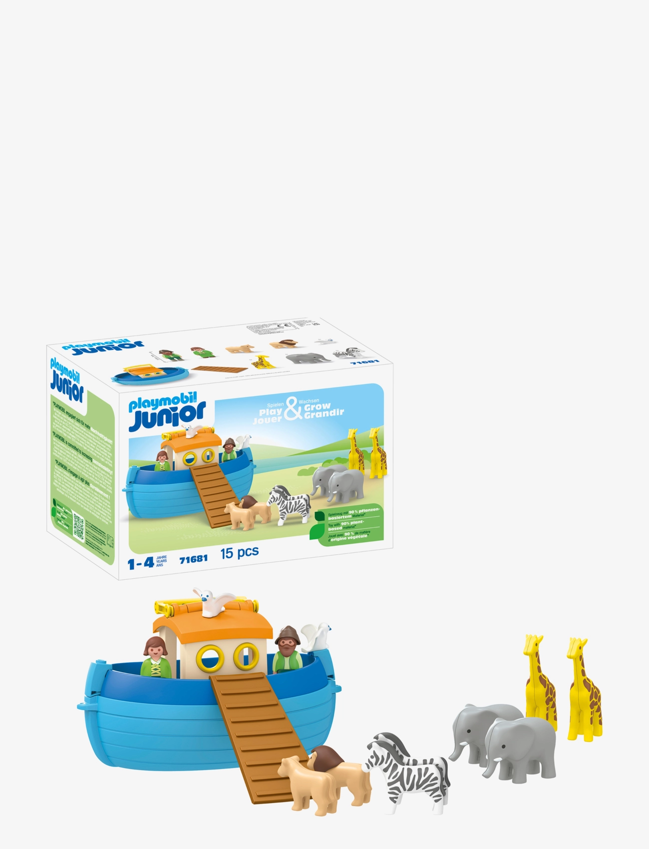 PLAYMOBIL Junior: Noas Ark Til At Tage Med Patterned - One Size - Kinder