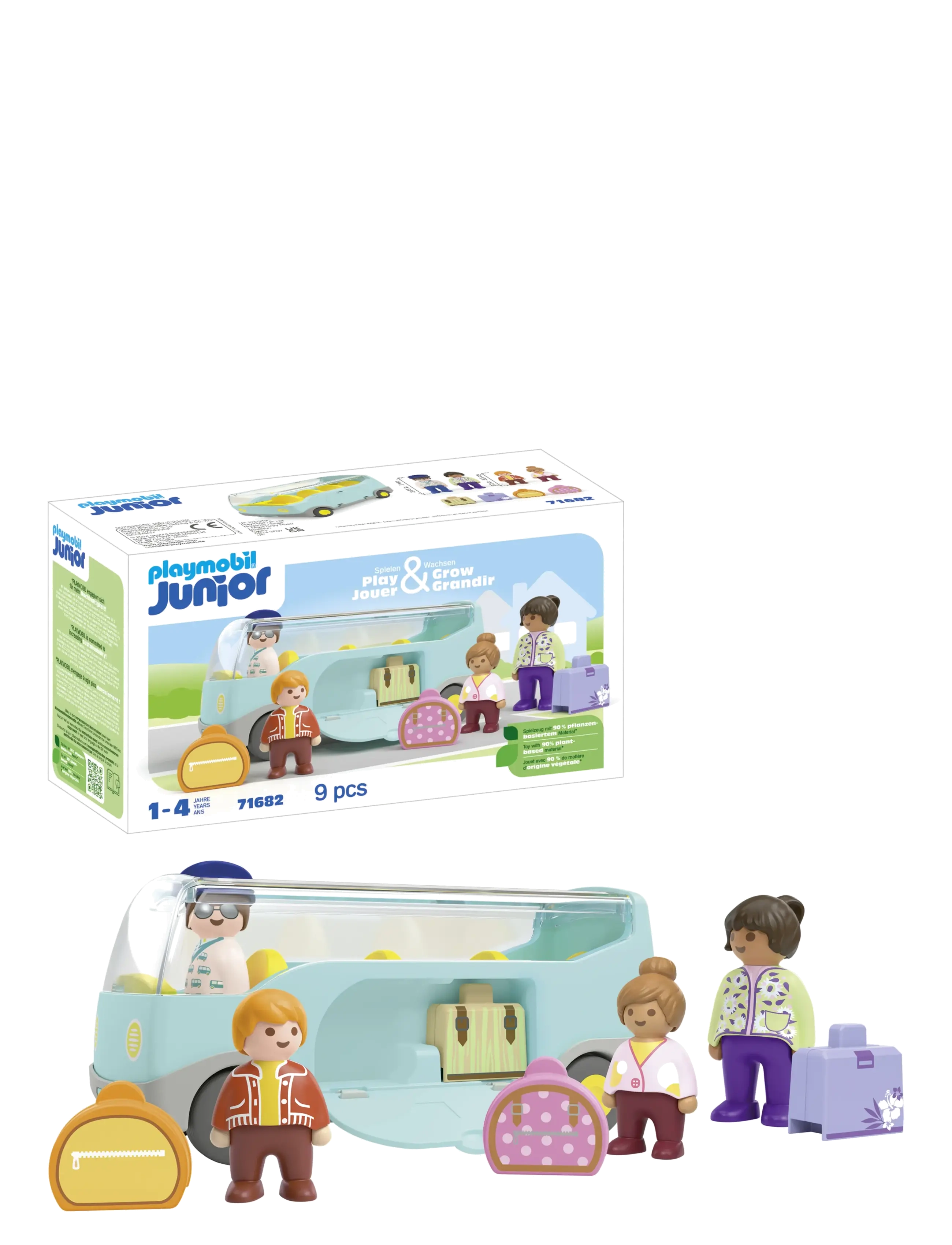 PLAYMOBIL JUNIOR Airport Shuttle Bus - 71682 - Playmobil legetøj - MULTICOLORED / blue