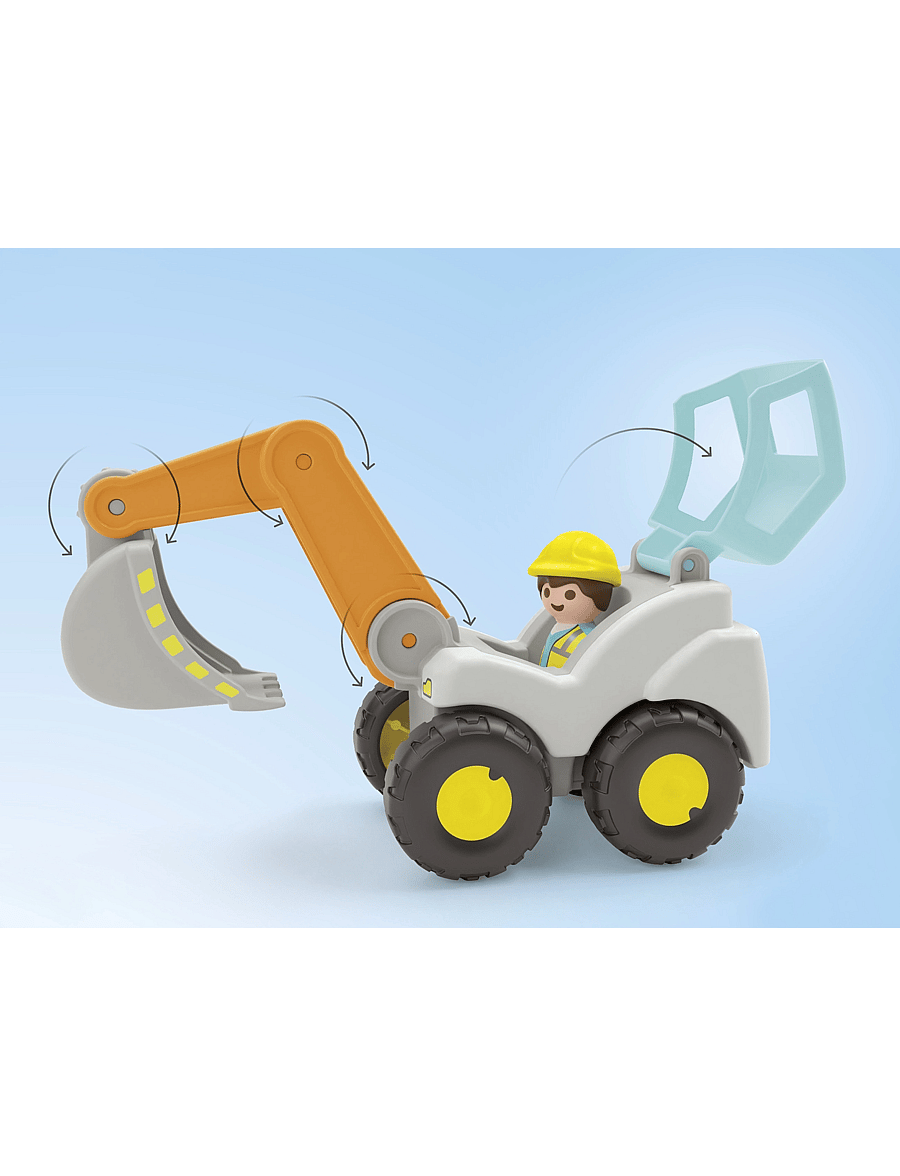 PLAYMOBIL - Junior Shovel Excavator - playmobil 1.2.3 - multicolored - 3