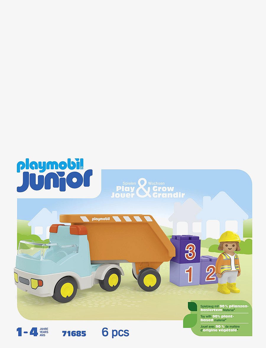 PLAYMOBIL - Junior Dump Truck - playmobil 1.2.3 - multicolored - 1